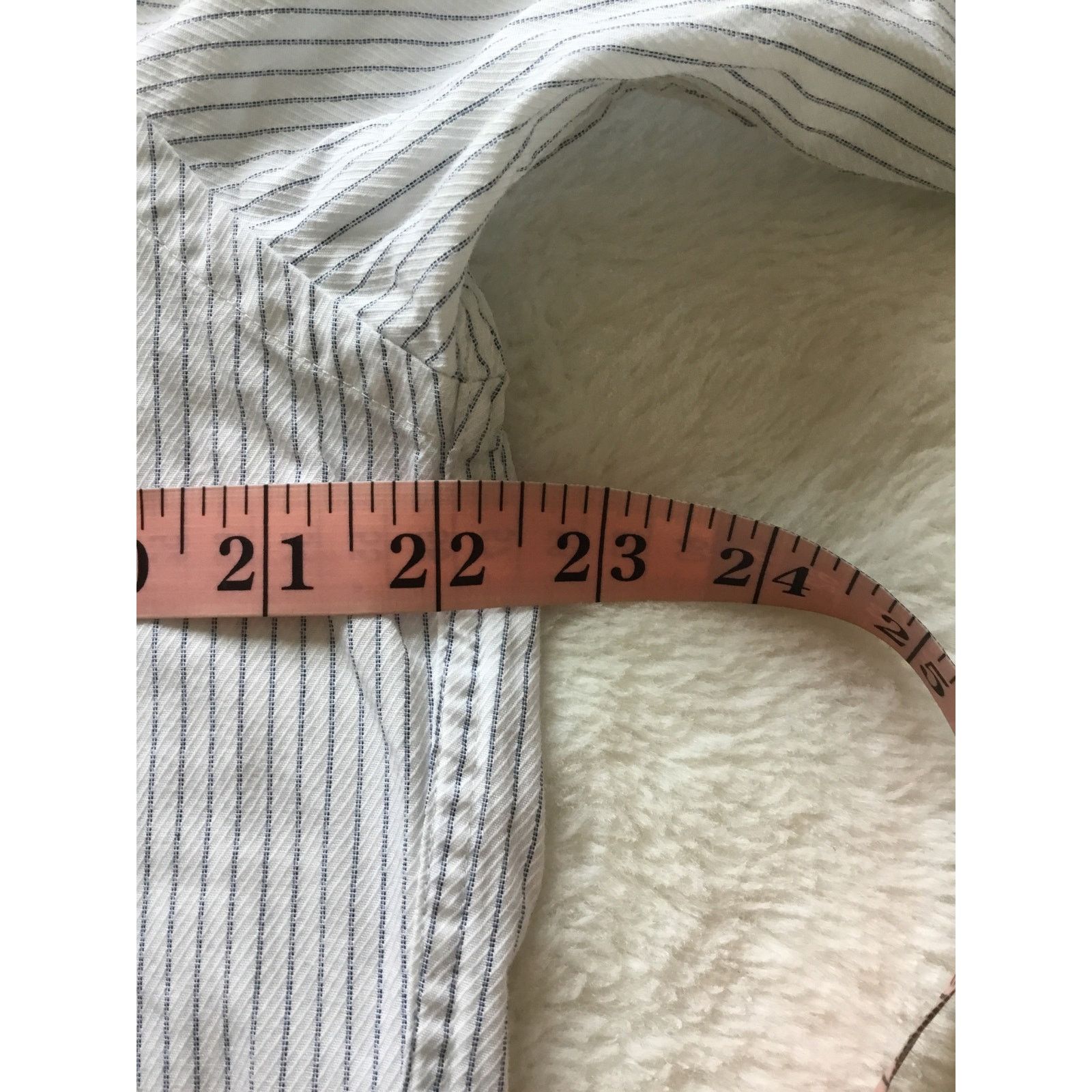 Calvin Klein Calvin Klein White&Blue Stripes Long Sleeve Shirt Size US M / EU 48-50 / 2 - 8 Thumbnail