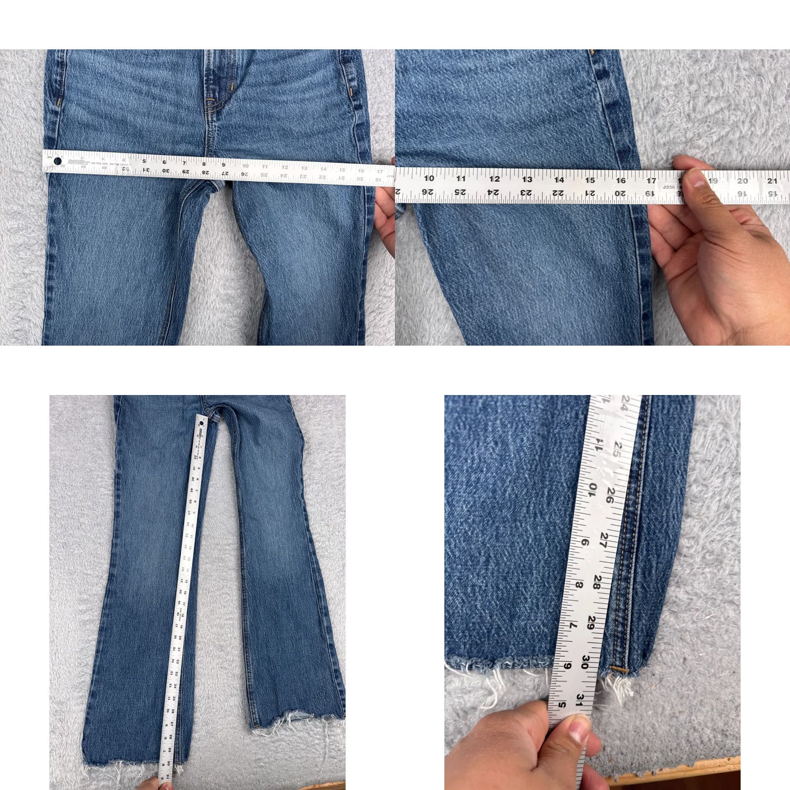 Pacsun Pacsun Womens Jeans 24 Blue Denim High Rise Bootcut Stretch Cotton Blend 30in Inseam Regular Fit Size 42" / US 20 - 8 Thumbnail
