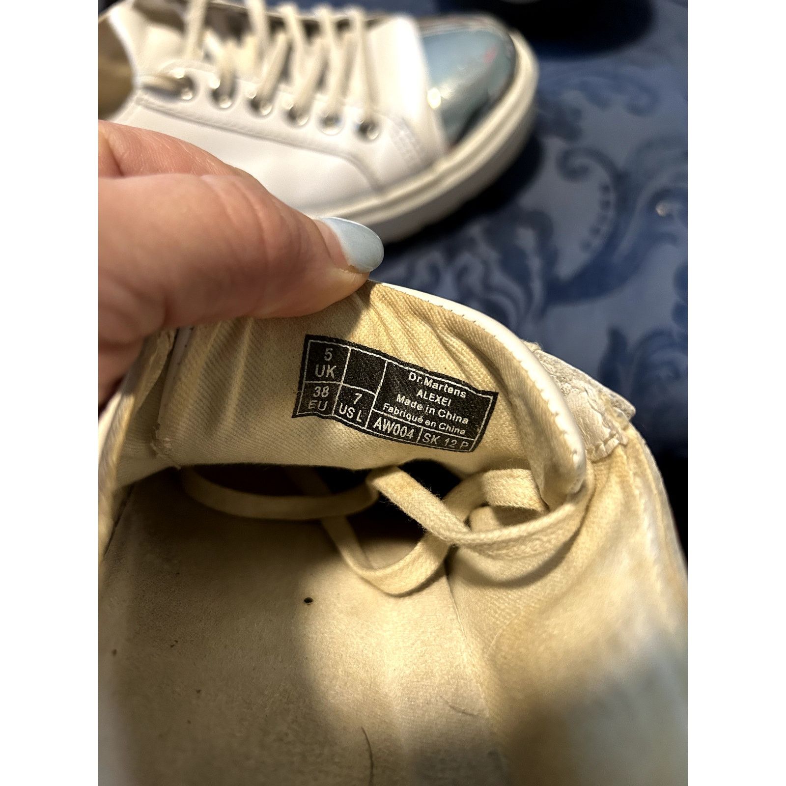 Dr. Martens Dr Martens Alexei White Sneakers with Metal Toe size 7/EU 38 Size US 7 / IT 37 - 7 Thumbnail