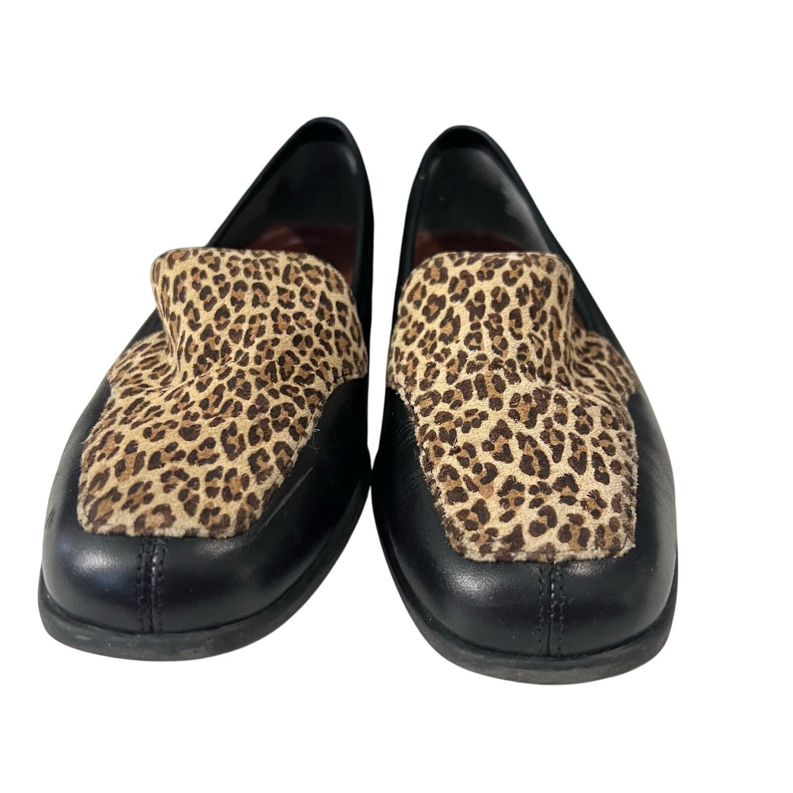 Other Naturalizer Womens Stockard Black Leopard Leather Loafer 8 M Size US 8 / IT 38 - 5 Thumbnail