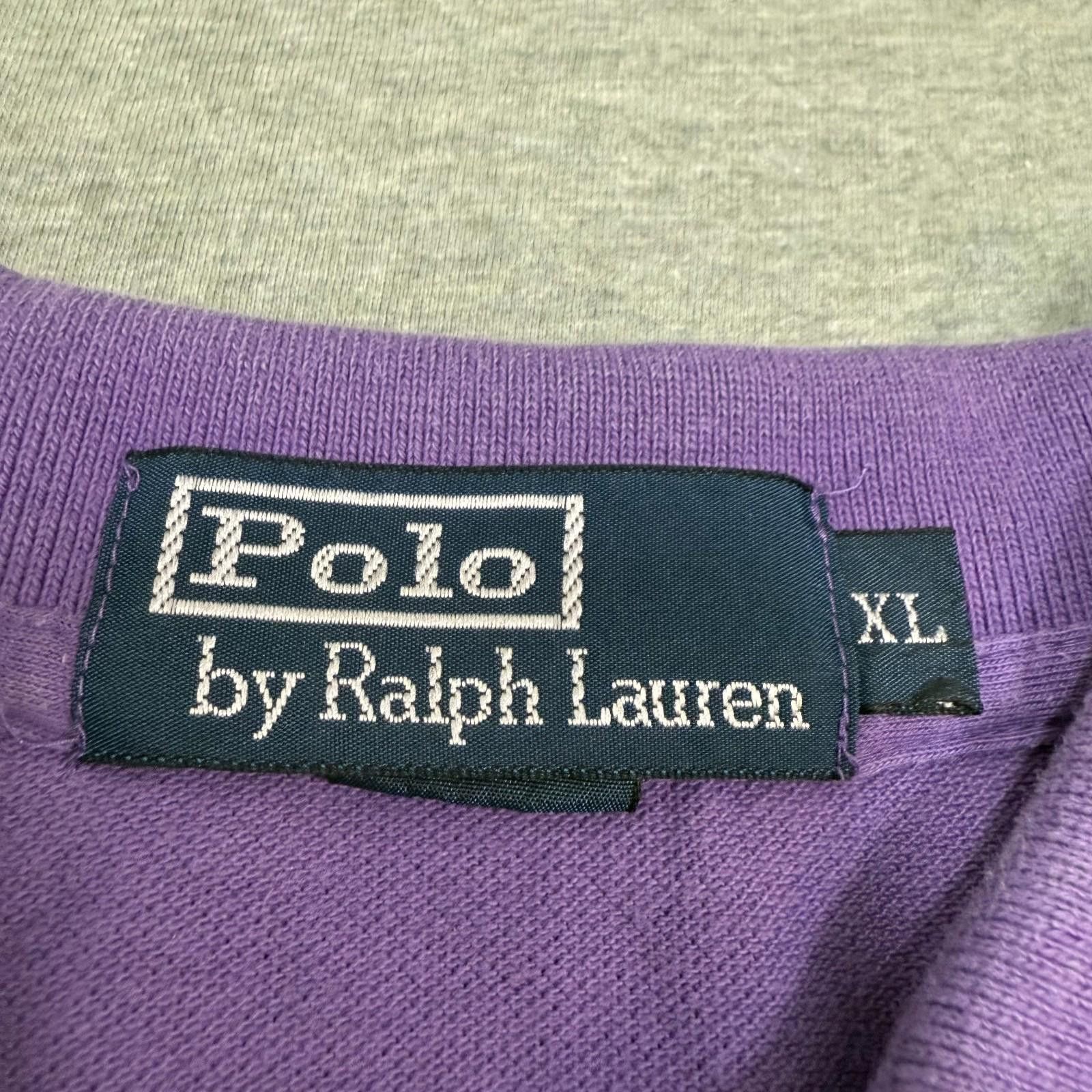Polo Ralph Lauren Vintage Polo Ralph Lauren Polo Shirt Mens XL Purple Size US XL / EU 56 / 4 - 3 Thumbnail
