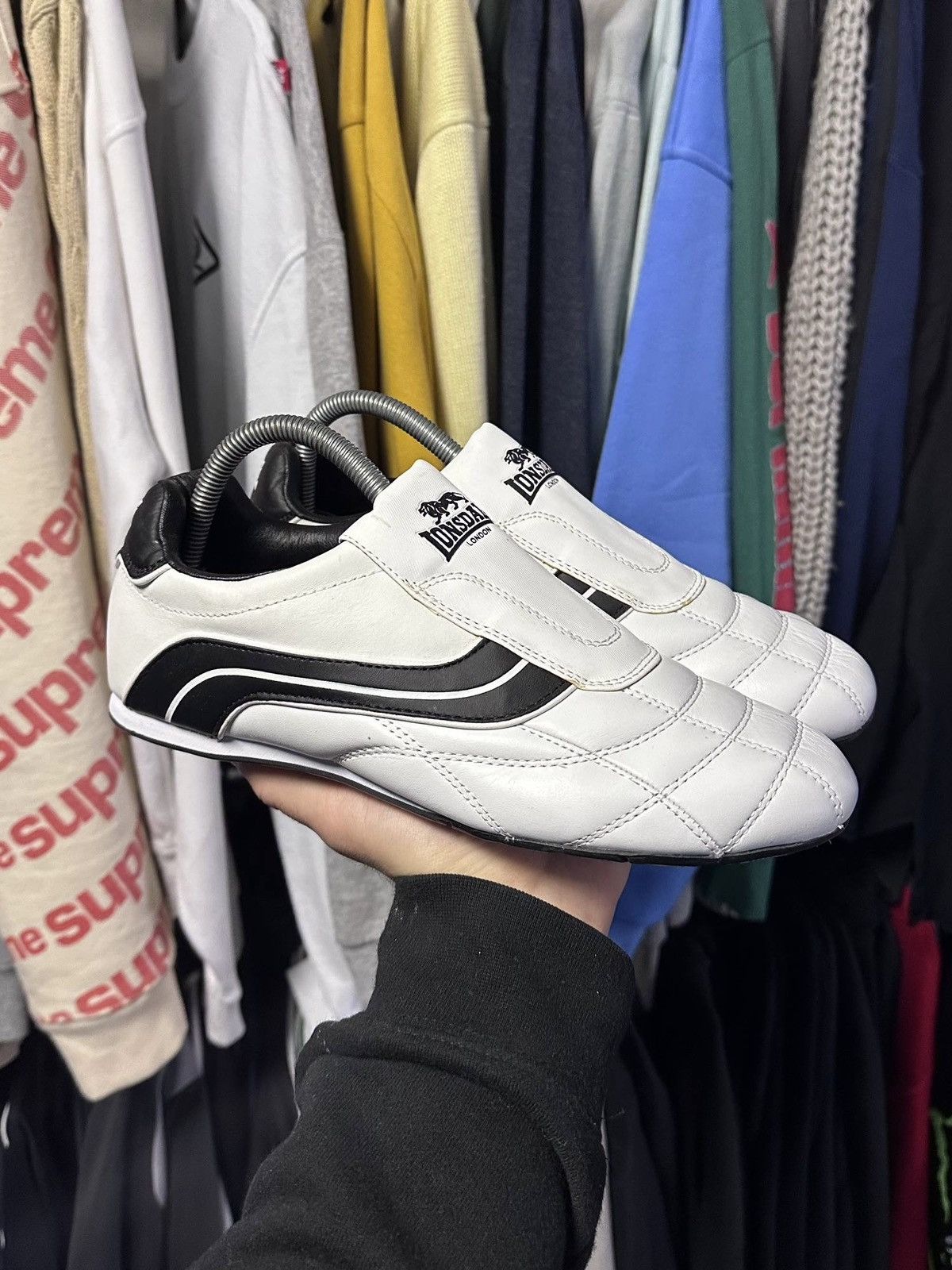 Lonsdale Vintage 90s Lonsdale London Y2K Y-3 Style Slip-on Sneakers Size US 7 / EU 40 - 2 Thumbnail