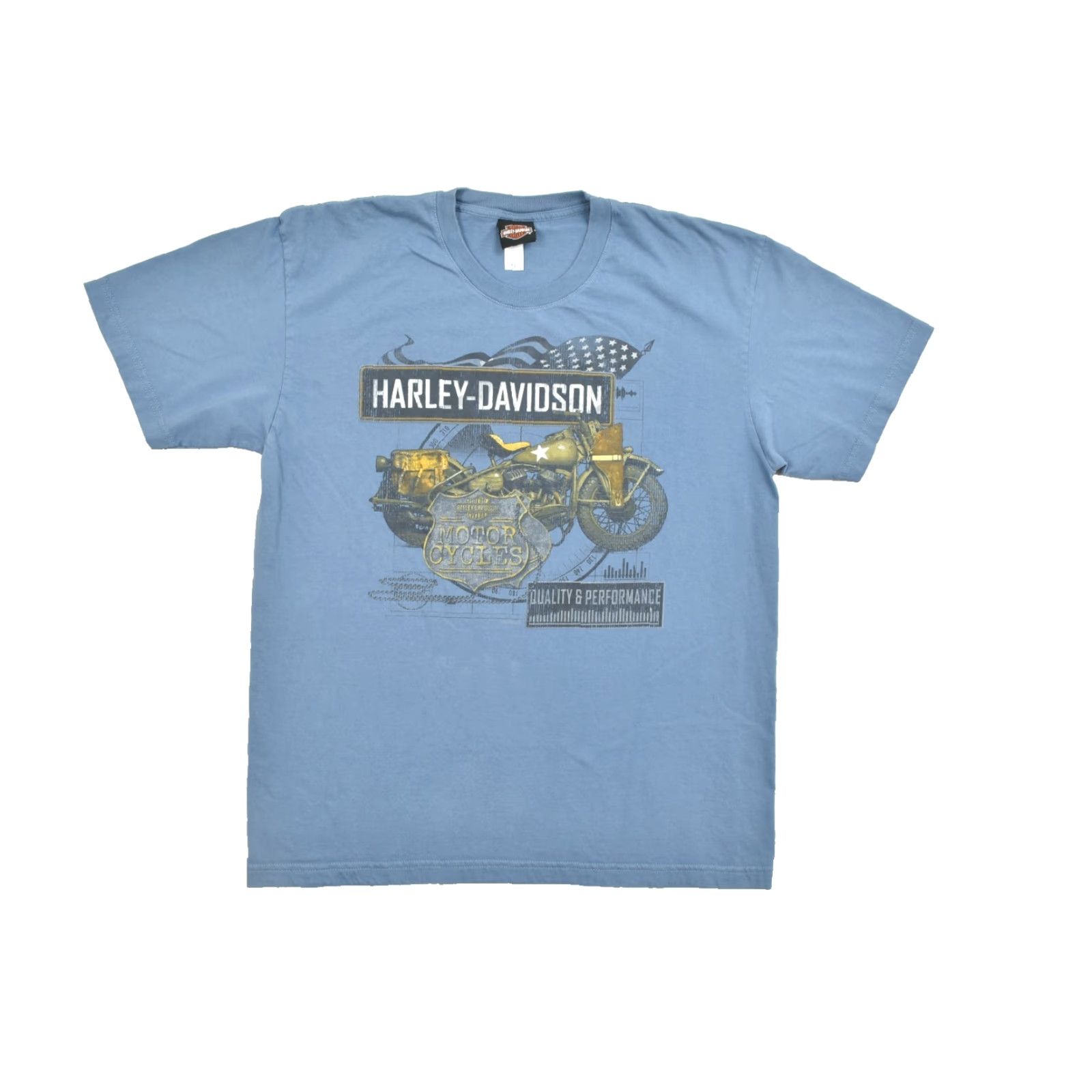 Harley Davidson Harley-Davidson T-Shirt Men XL Blue Cherohala Skyway Tellico Plains TN Double-Sided Print Crew Neck Short Sleeve Cotton Spring Summer 2010-2019 Size US XL / EU 56 / 4 - 2 Thumbnail