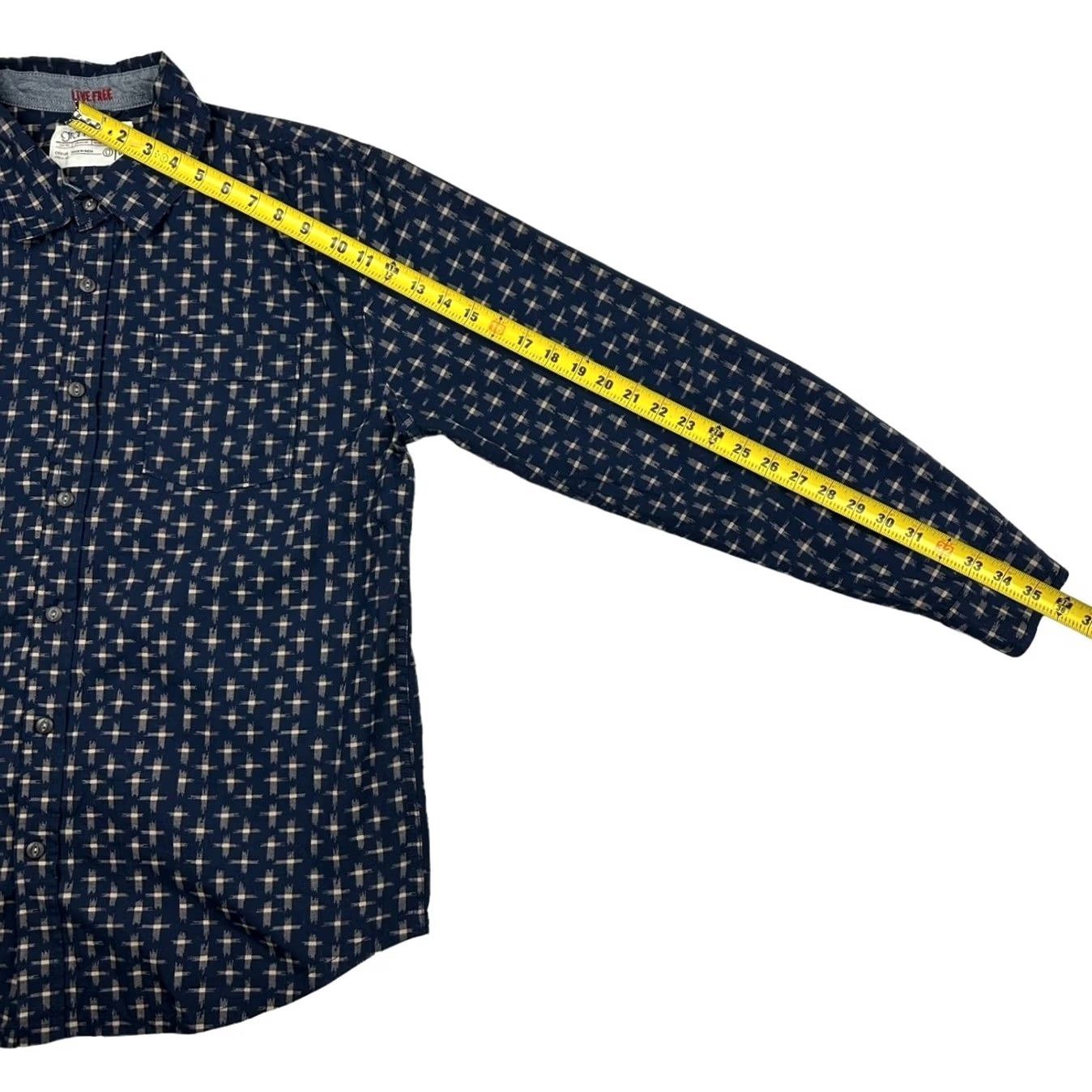 Gramicci Gramicci Men’s 100% Cotton L/S Button Shirt Blue Large Shirt Mens Button-Front Front-Blue Cotton Classic Size US L / EU 52-54 / 3 - 7 Thumbnail