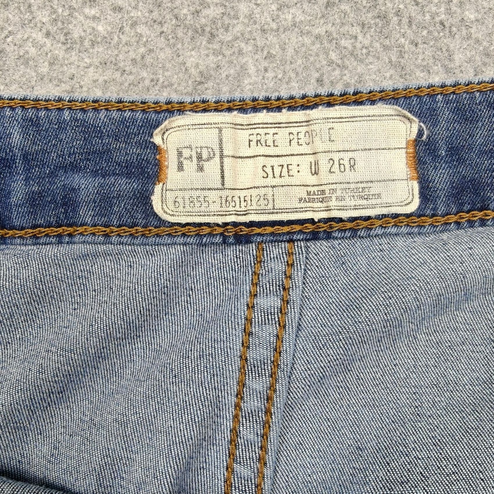 Free People Free People Flare Bell Bottom Jeans Womens 26R Blue Med Wash Stretch Denim Size 26" / US 2 / IT 38 - 3 Thumbnail