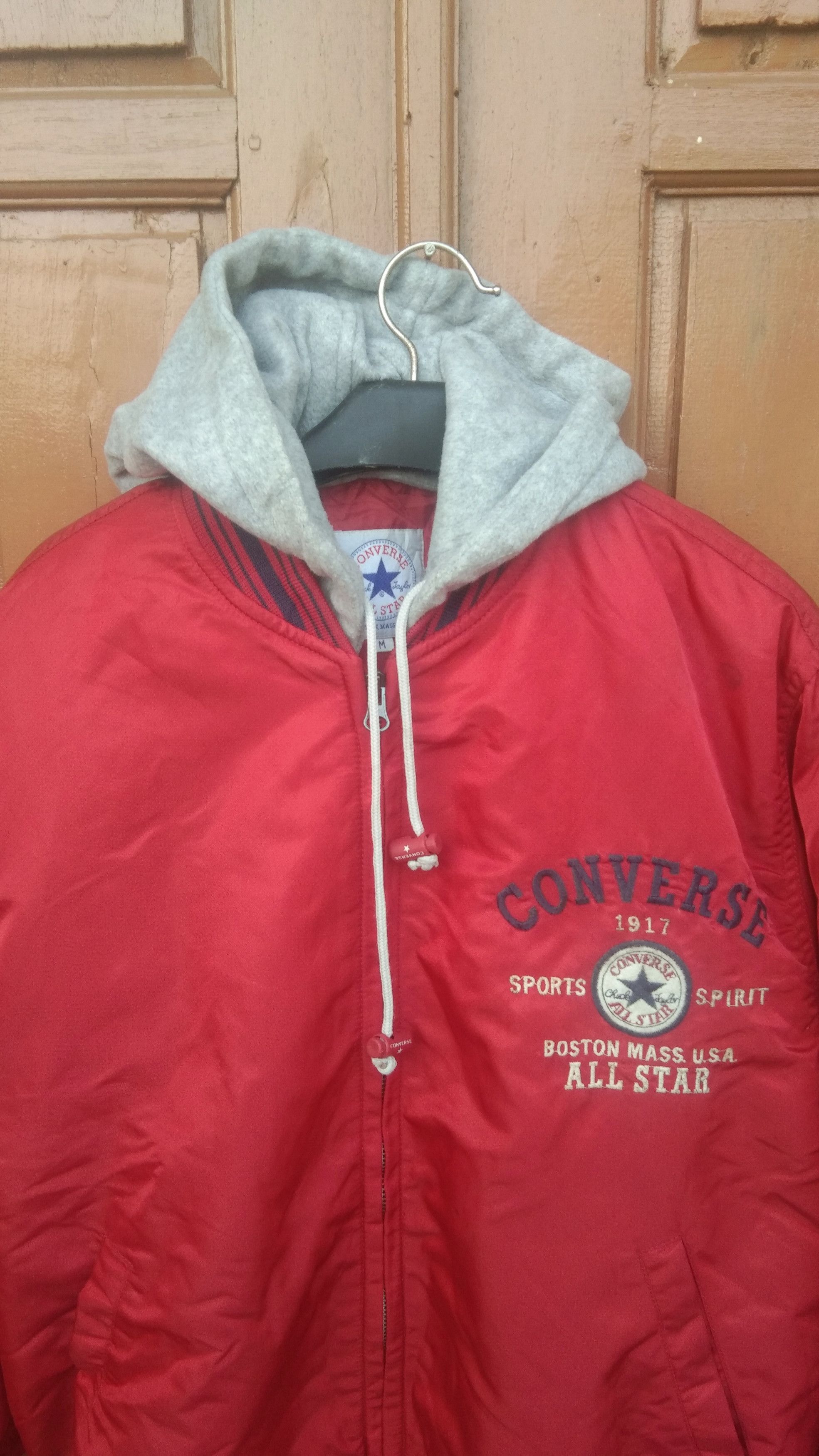 Converse × Vintage Vtg Converse varsity with hoodie jacket Size US M / EU 48-50 / 2 - 3 Thumbnail