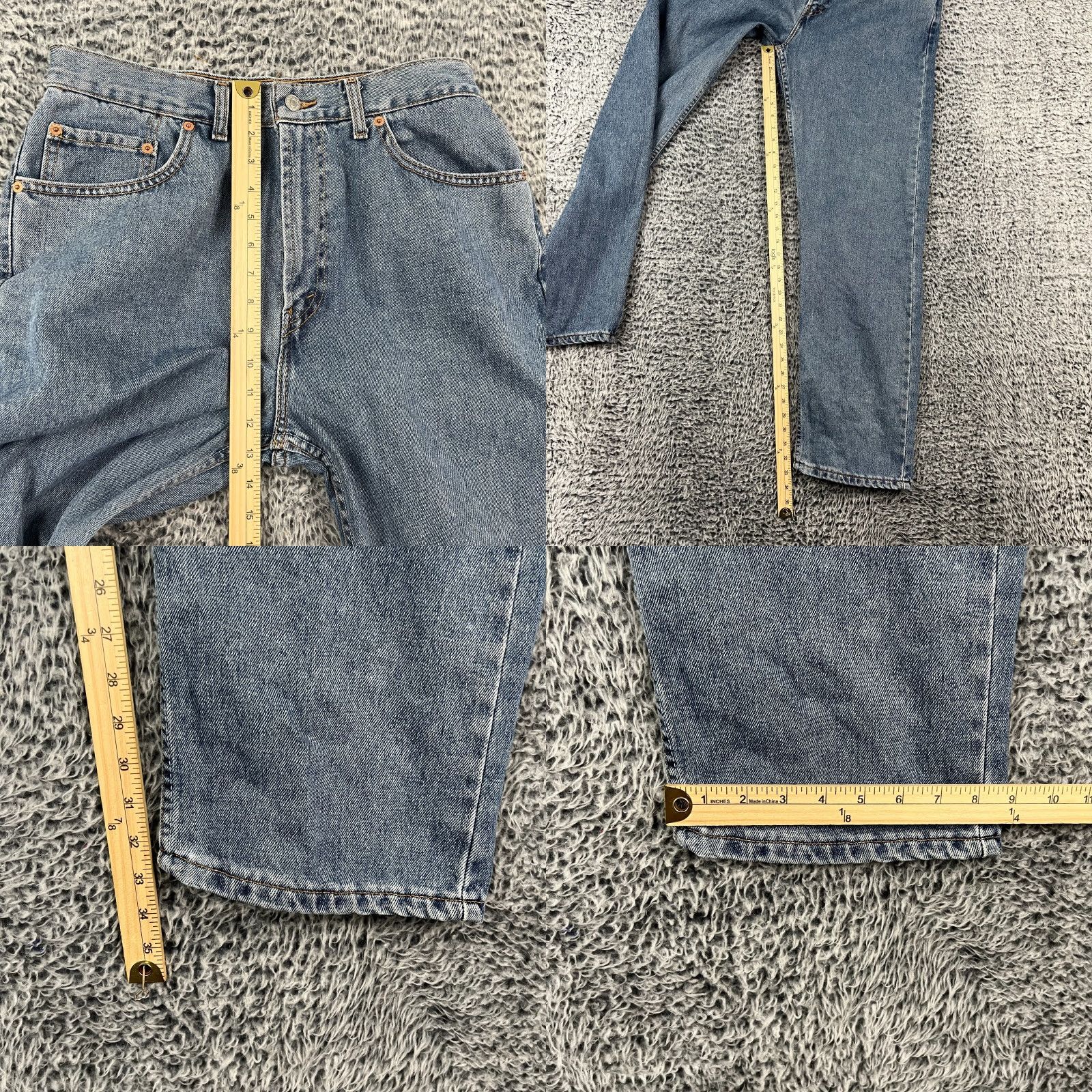 Levi's VINTAGE Levi's 505 Jeans Mens 36x34 Straight Denim Blue 5-Pocket Distressed Casual Size US 36 / EU 52 - 8 Thumbnail