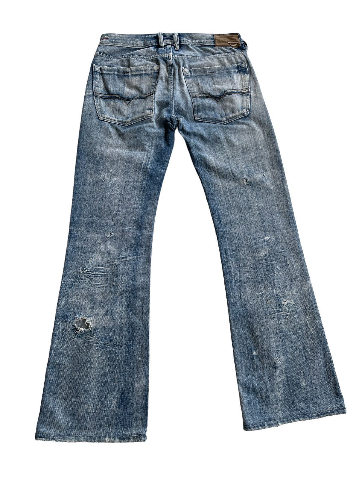Diesel Diesel Zathan Distressed Flare Denim Size US 30 / EU 46 - 7 Thumbnail