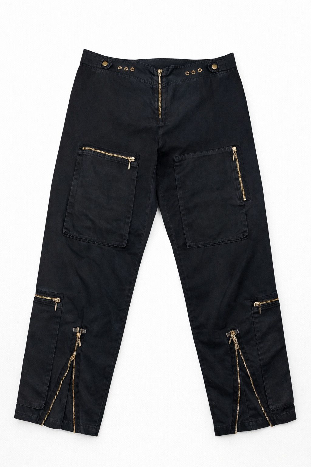 plein sud Plein Sud Multi-Zip Pocket Aviator Cargo Pants Trousers Size 34" / US 12 / IT 48 - 1 Thumbnail