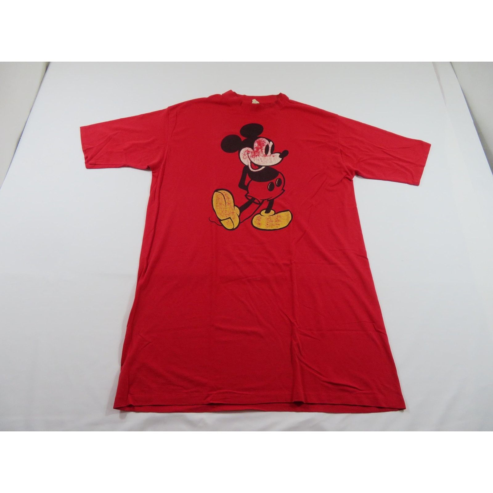 Disney Mickey Mouse Sleeper Shirt Gown Length Red Sz XL-2XL? 1980s Size XL / US 12-14 / IT 48-50 - 1 Thumbnail