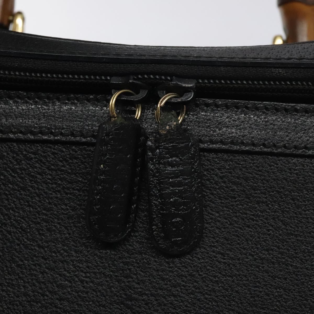 Gucci GUCCI Bamboo Hand Bag Leather Black Gold 013 122 013 122 Size ONE SIZE - 14 Thumbnail