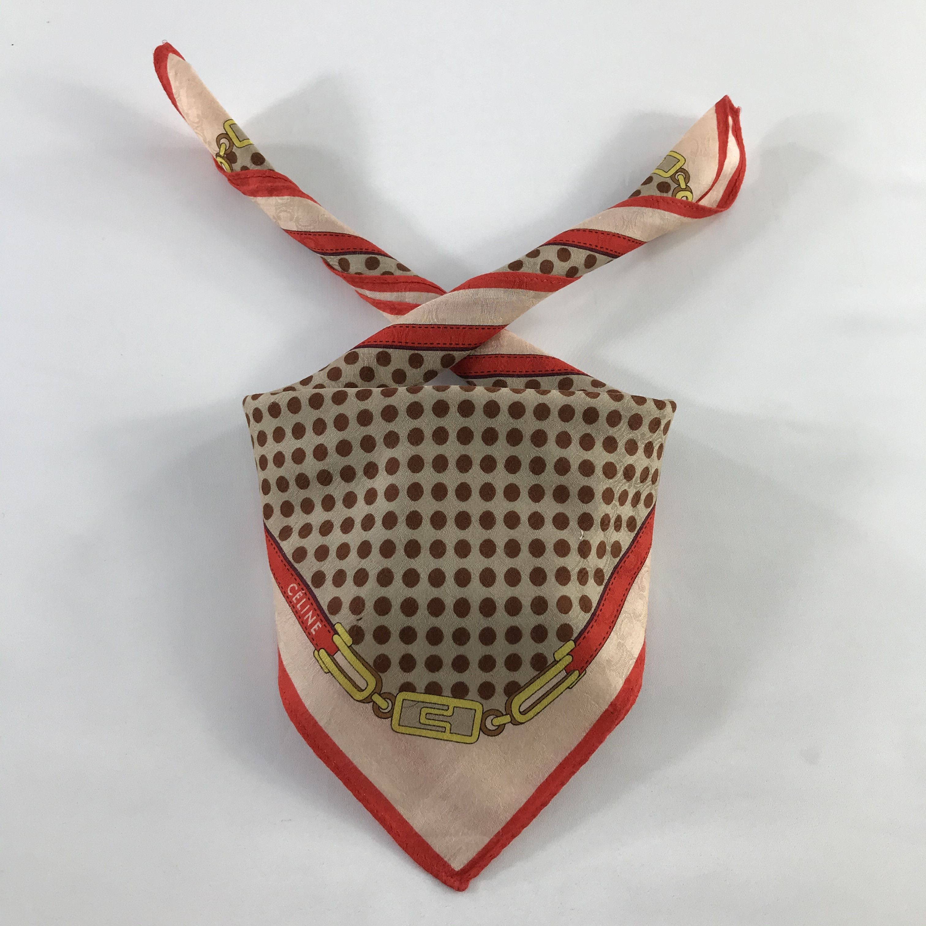 Celine × Vintage Celine Bandana / Handkerchief / Neckerchief - S679 Size ONE SIZE - 3 Thumbnail