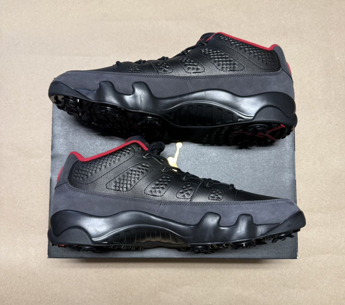 Jordan Brand Nike Air Jordan IX 9 G Low Golf Charcoal men’s 14 Rare NEW! Size US 14 / EU 47 - 2 Thumbnail