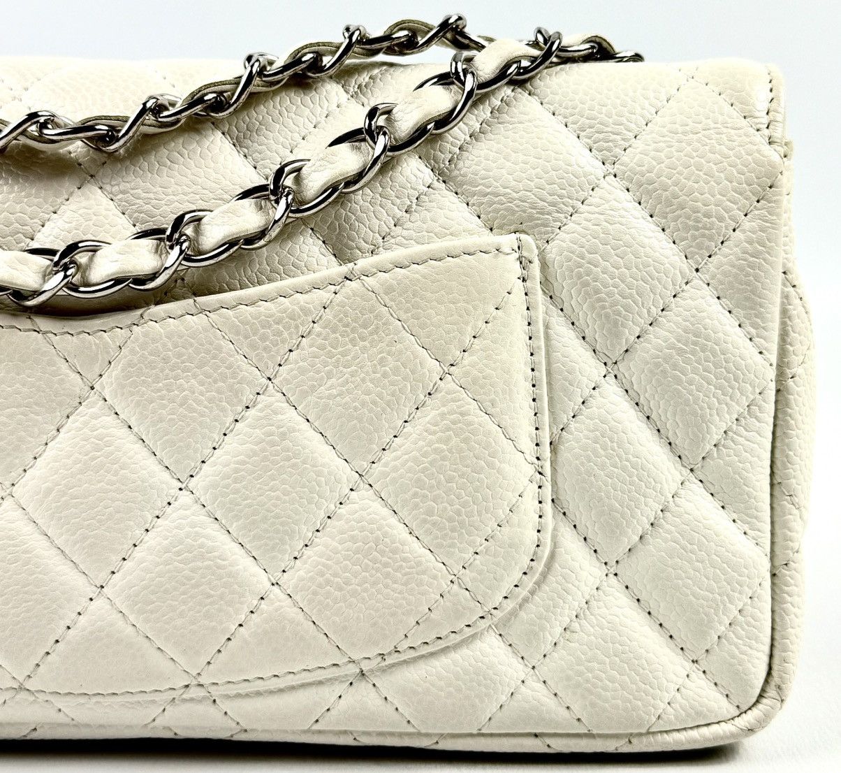 Chanel Chanel - Karl - 2008 - White - Caviar - East West - Flap Size ONE SIZE - 17 Thumbnail