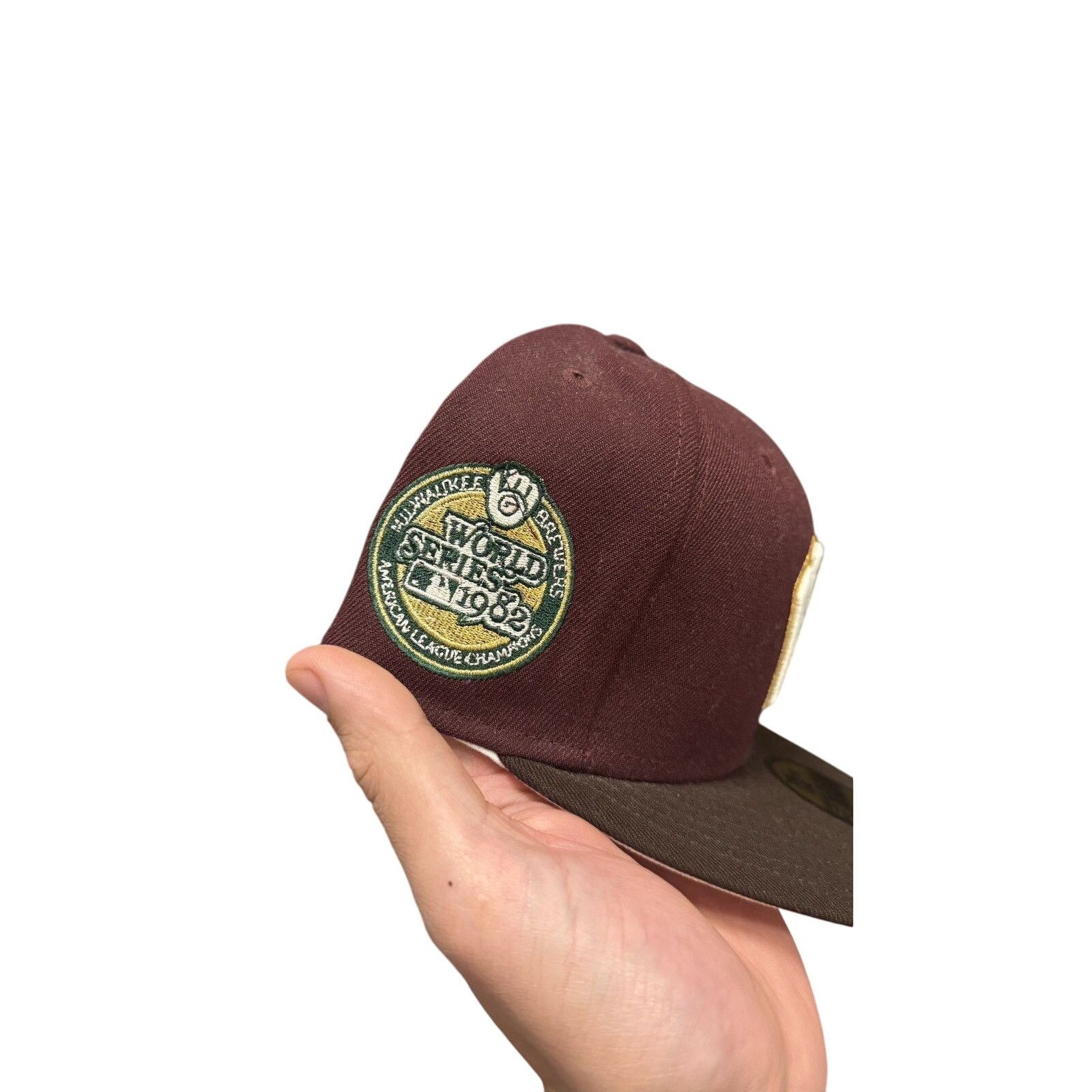 New Era New Era 59FIFTY Milwaukee Brewers Dark Cherry Hat Club Size ONE SIZE - 2 Thumbnail