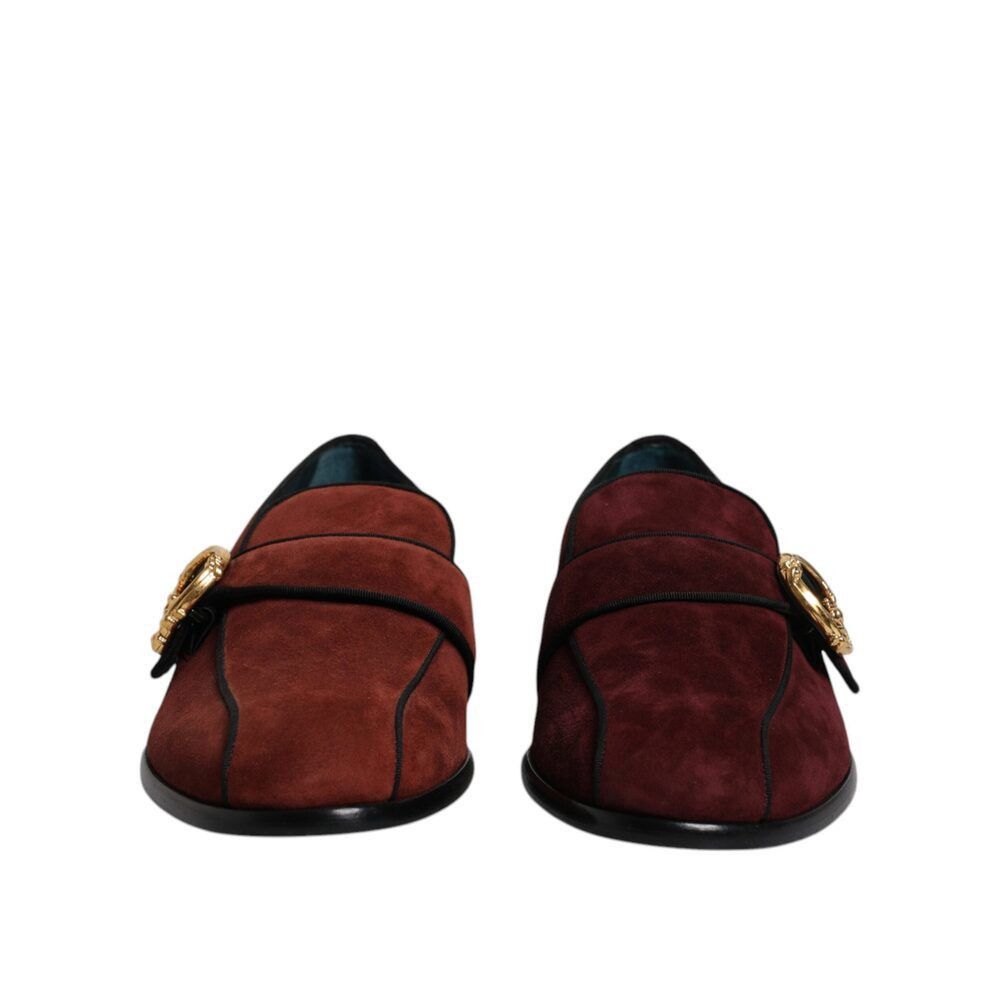 Dolce & Gabbana Dolce & Gabbana Bordeaux Suede Loafers Formal Men Dress Shoe Size US 8 / EU 41 - 2 Thumbnail