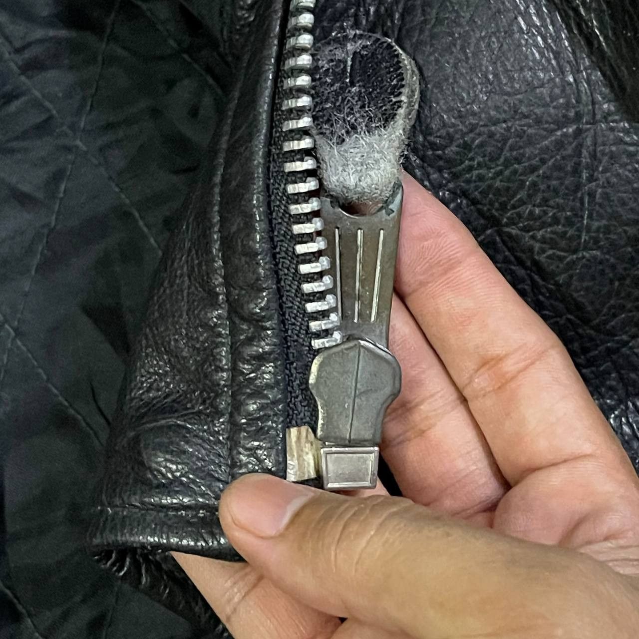 Leather Vintage Motorcycle Rider Leather Jacket Double Collar Size US M / EU 48-50 / 2 - 10 Thumbnail