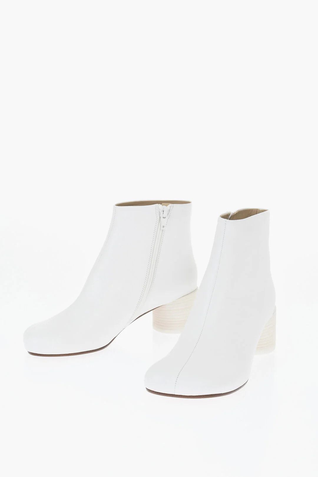 Maison Margiela og1mm0426 Leather Ankle Boots in White Size US 6 / IT 36 - 4 Thumbnail