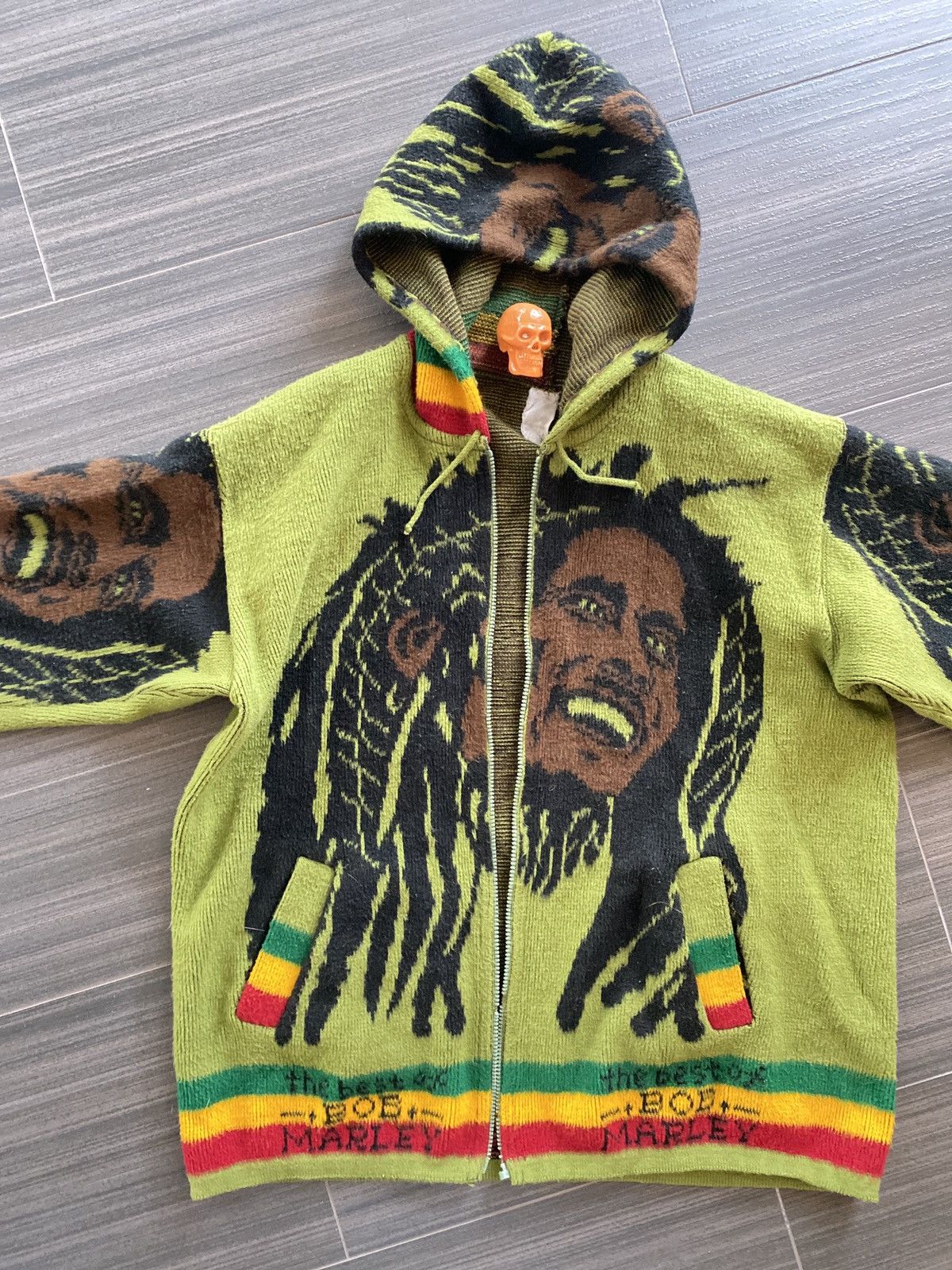 Vintage 90s bob marley hooded sweater jacket XL Size US XL / EU 56 / 4 - 1 Thumbnail