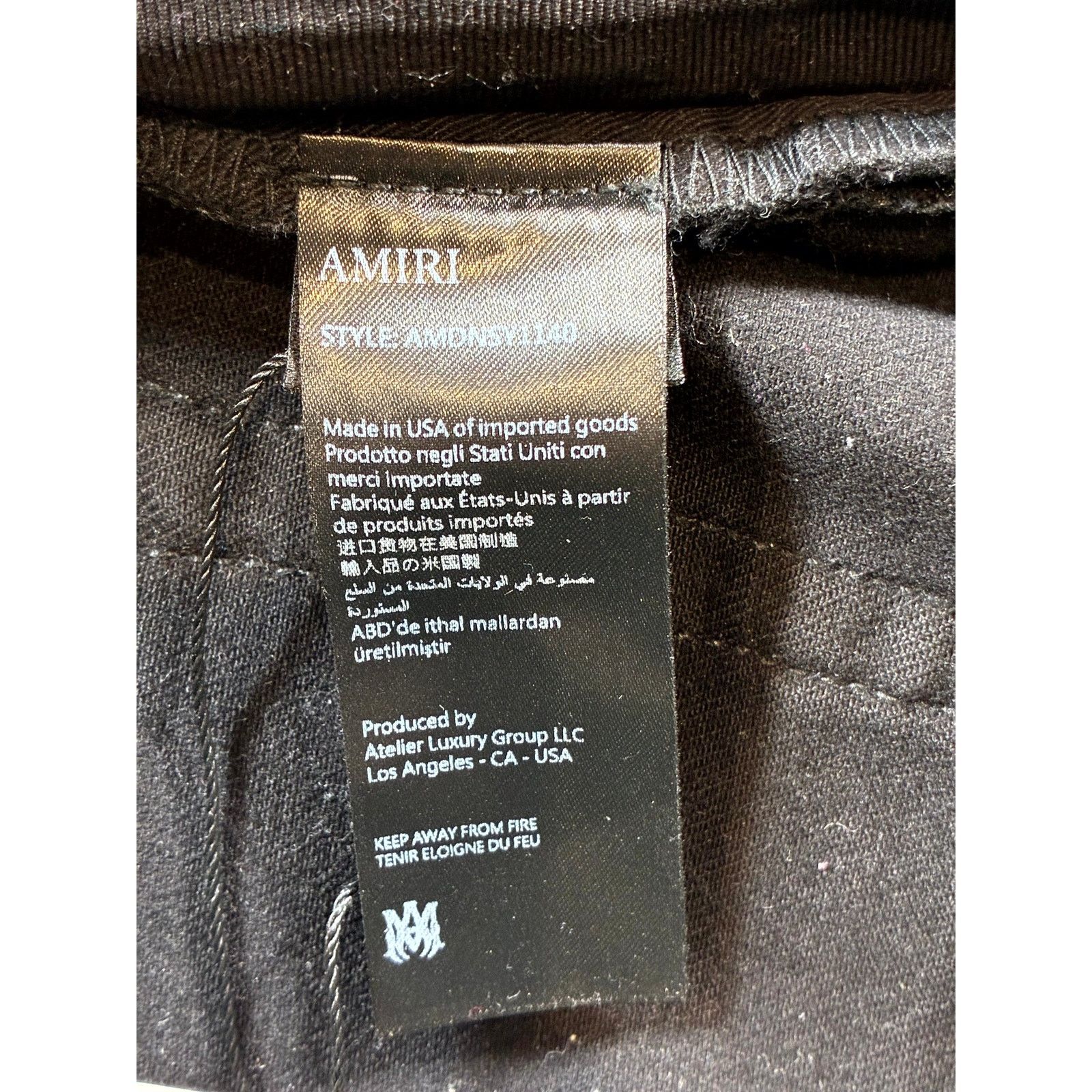 Amiri Amiri Wax Staggered Side Logo Black Jeans Size US 38 / EU 54 - 5 Thumbnail