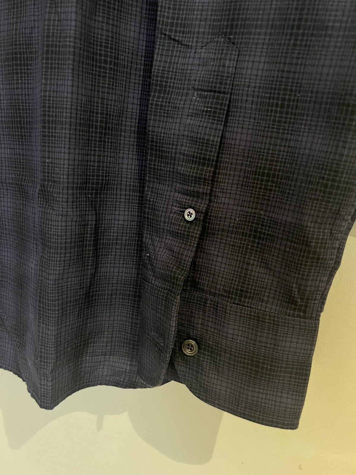 Tom Ford TOM FORD Navy Tartan Size 15/5 39 Long Sleeves Dress Shirt Size US S / EU 44-46 / 1 - 5 Thumbnail
