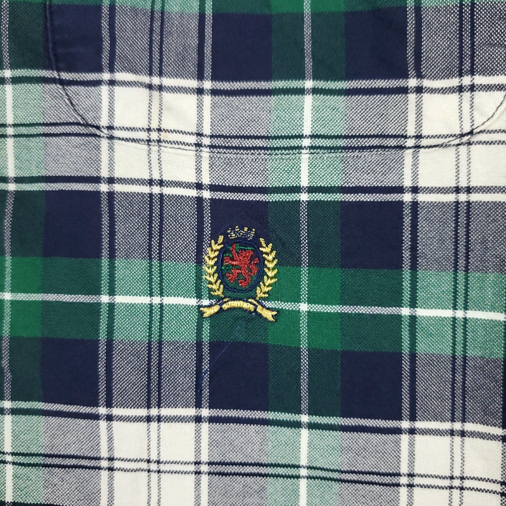 Tommy Hilfiger Tommy Hilfiger Shirt Mens Small Blue Green Plaid Button Up Short Sleeve Casual Size US S / EU 44-46 / 1 - 2 Thumbnail