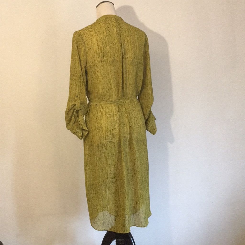 H&M H&M Neon Khaki Shirt Dress: Size 10 Size L / US 10 / IT 46 - 6 Thumbnail