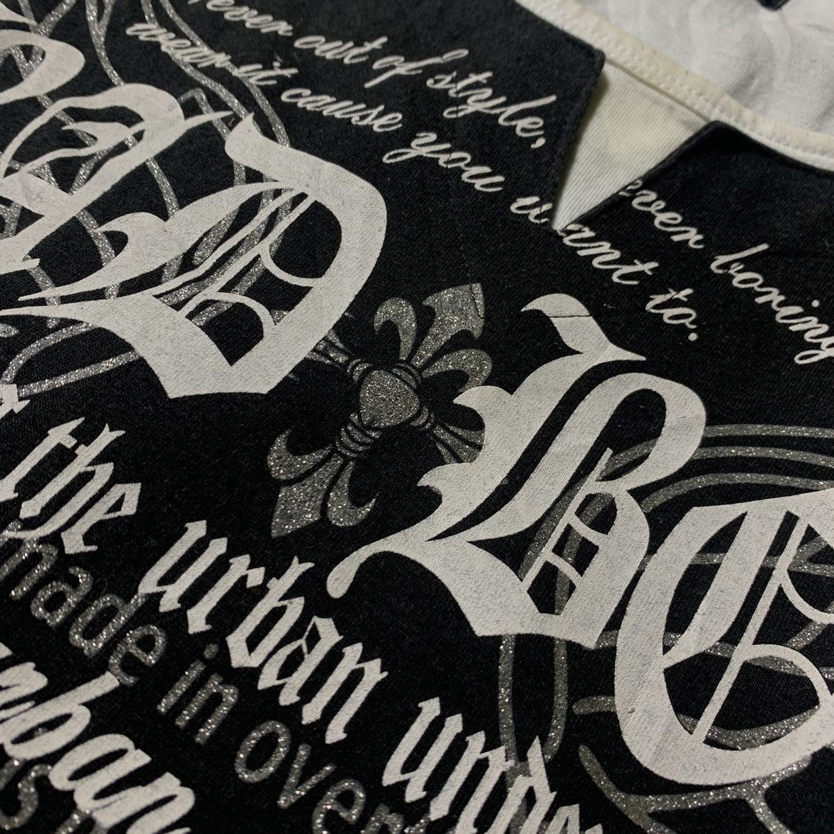 Japanese Brand 🕺Y2K Style Bad Boy Usa Poem Tapped Print Sleeve Size US L / EU 52-54 / 3 - 5 Thumbnail