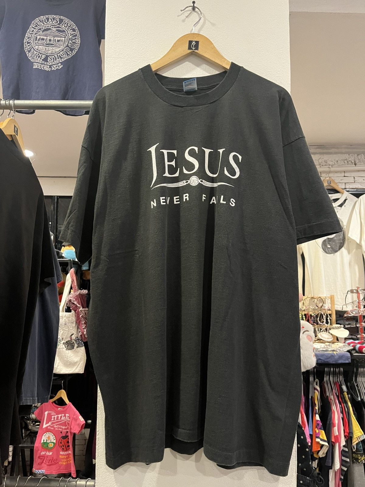 Other Vintage 90s Jesus Never Fails T-Shirt Size US XXL / EU 58 / 5 - 1 Thumbnail
