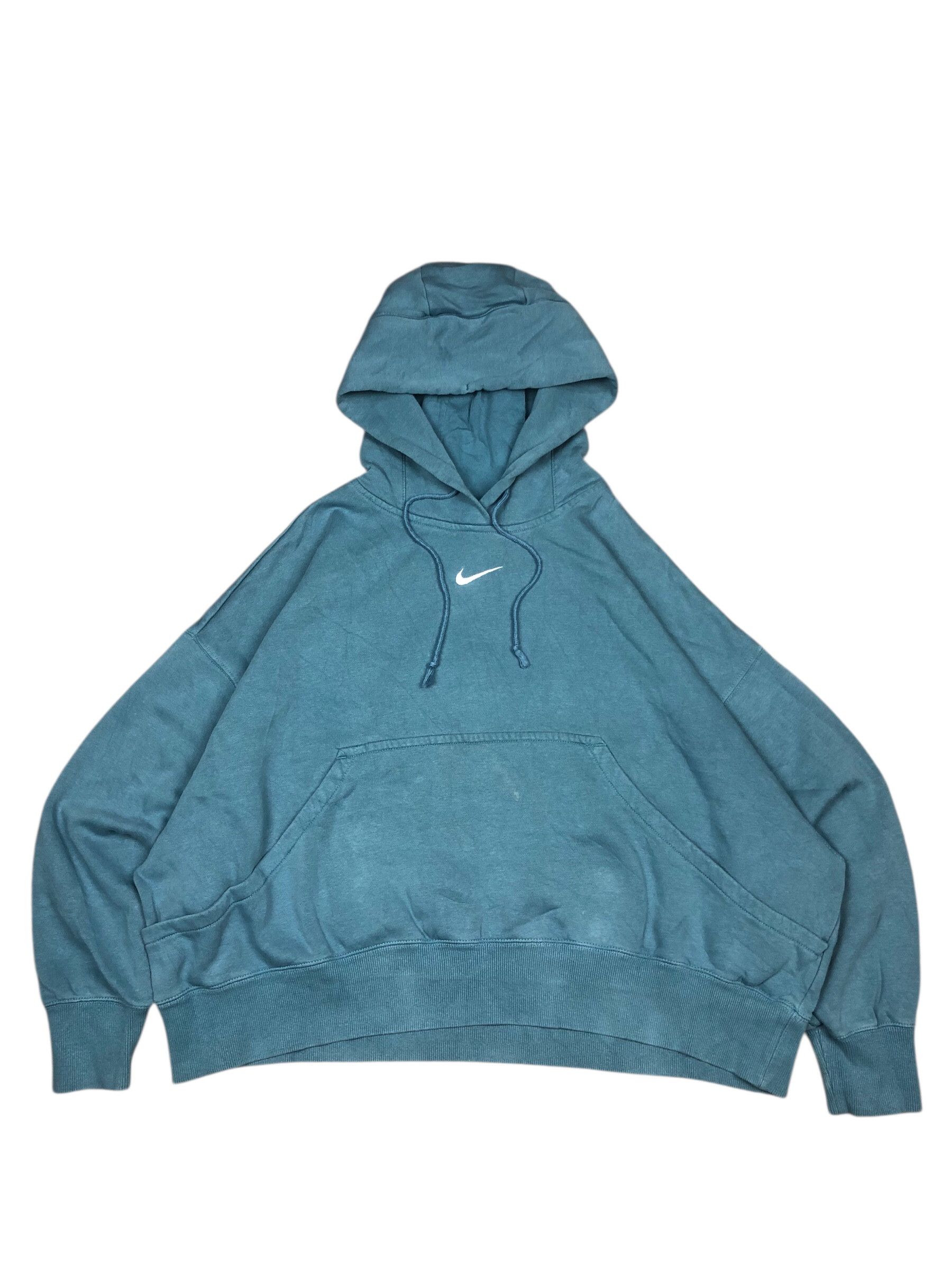 Nike Vintage Nike Center Check Cropped Pullover Hoodies Size L / US 10 / IT 46 - 1 Thumbnail