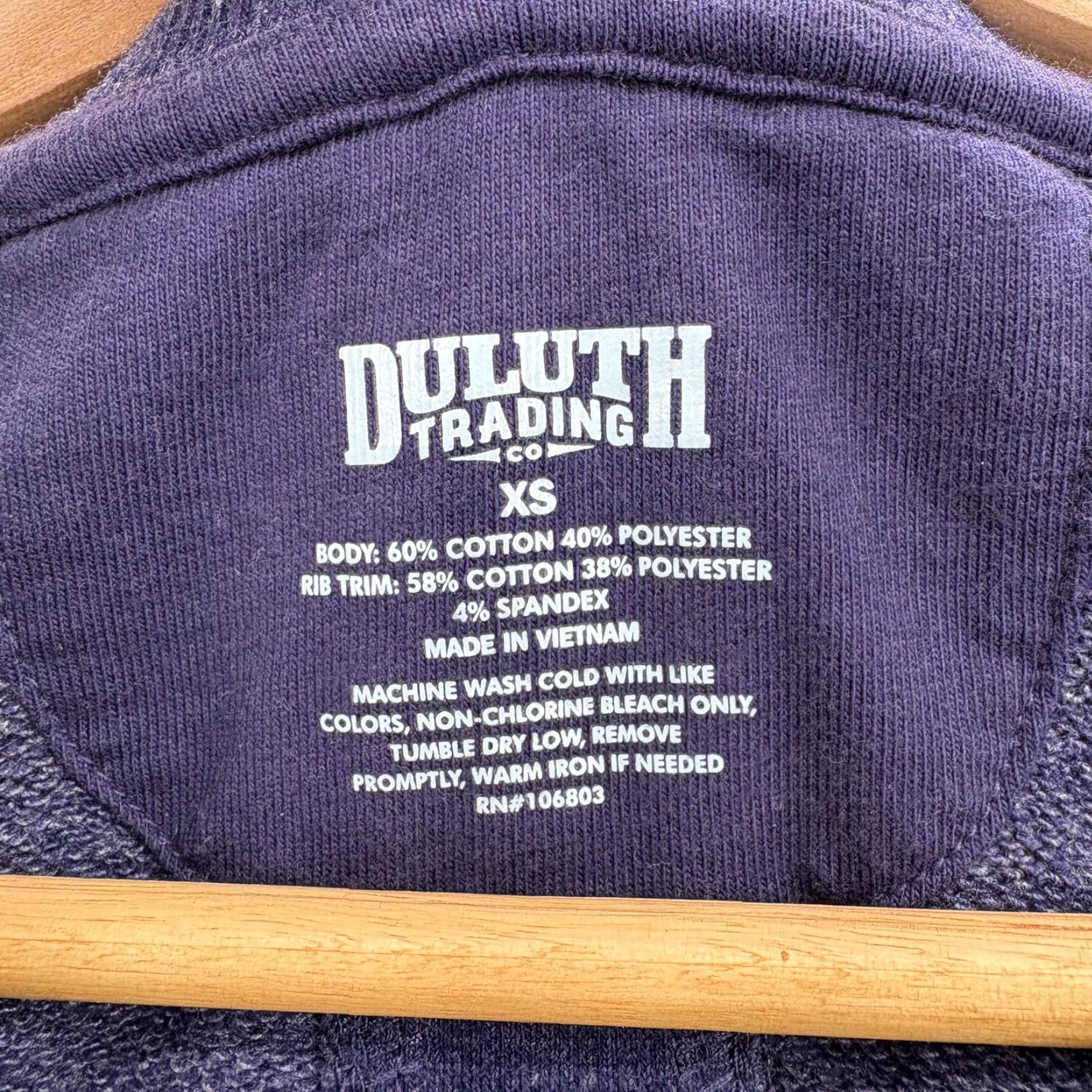 Vintage Duluth Ooh-La-Loop Tunic Top Womens XS Purple V-Neck Long Sleeve Sweatshirt Shirt Size XS / US 0-2 / IT 36-38 - 4 Thumbnail