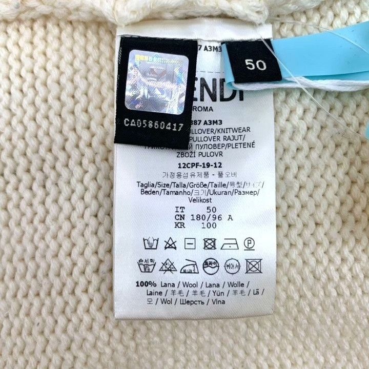 Fendi Fendi Logo Letter Wool Crewneck Sweater Size US L / EU 52-54 / 3 - 6 Thumbnail