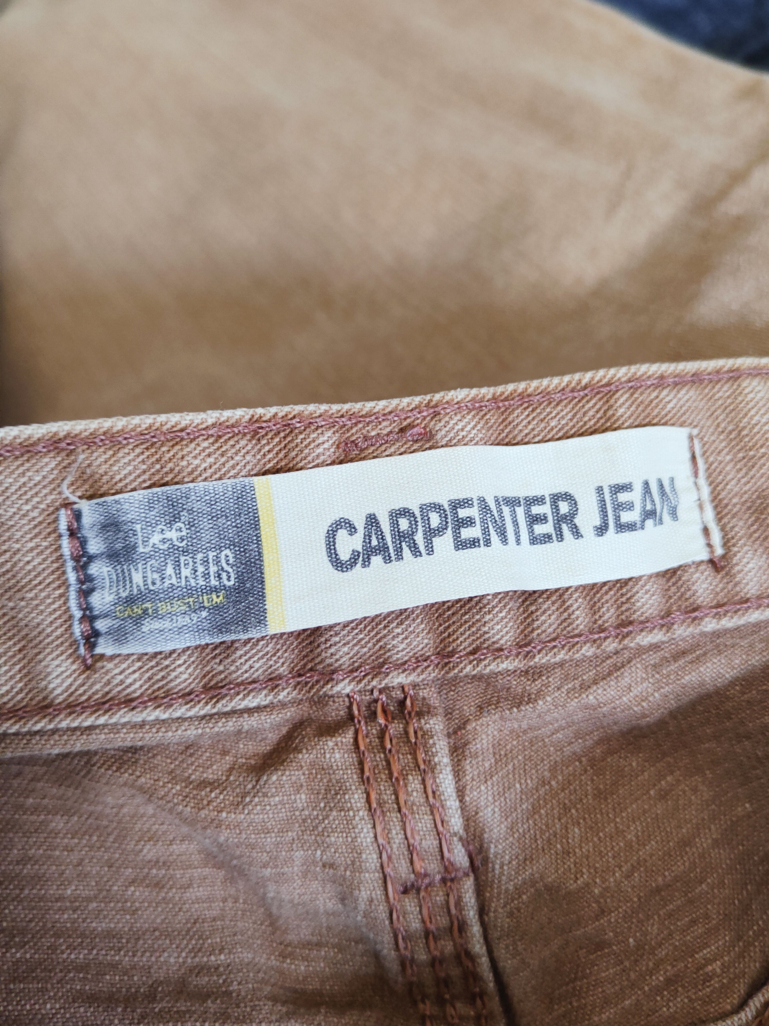 Lee Lee Dungarees Carpenter Brown Distressed Ripped Jeans #W109 Size US 32 / EU 48 - 18 Thumbnail
