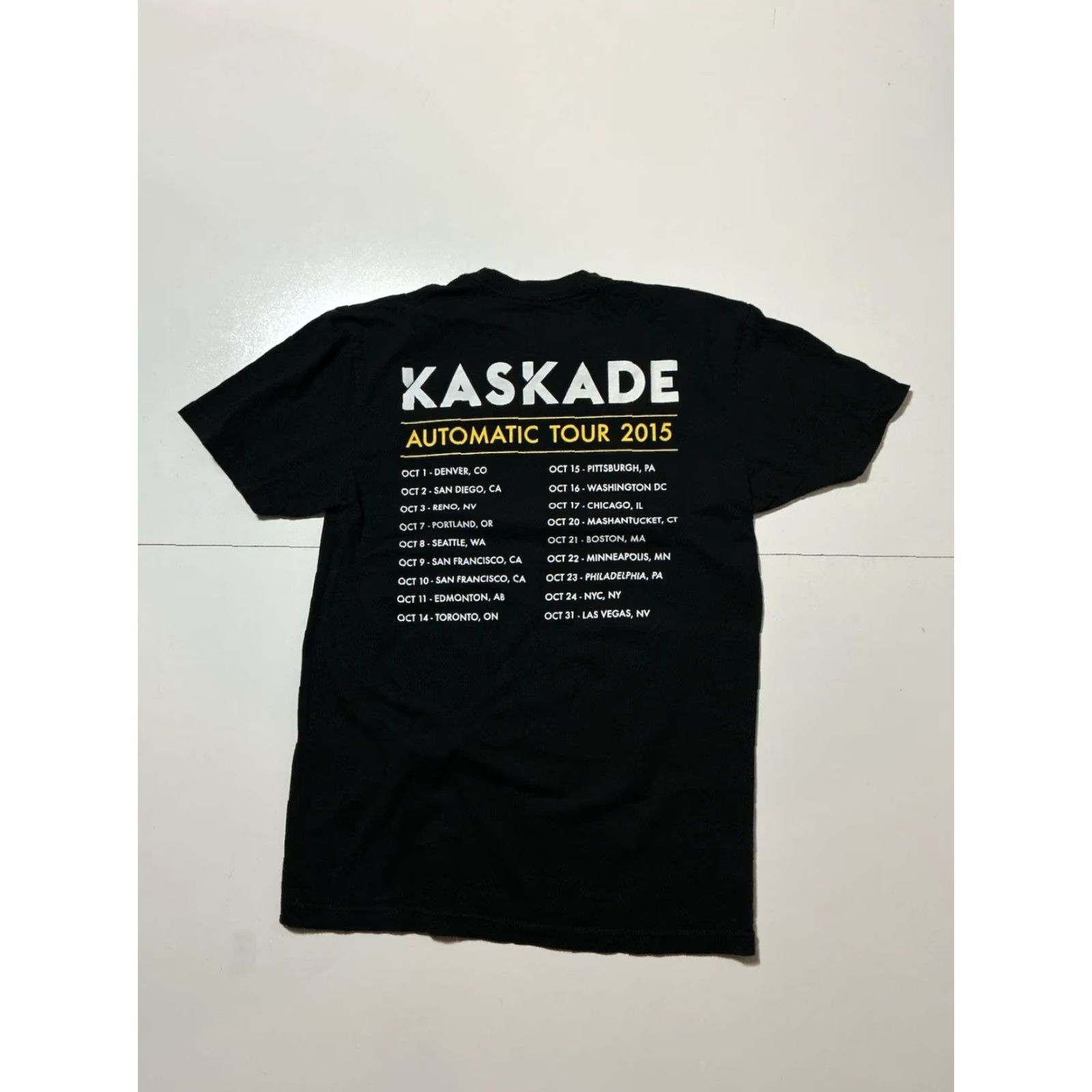 DANCER Kaskade Automatic 2015 Tour DJ House Dance Electronic Official Graphic T-Shirt S Mens Black Size US S / EU 44-46 / 1 - 2 Thumbnail