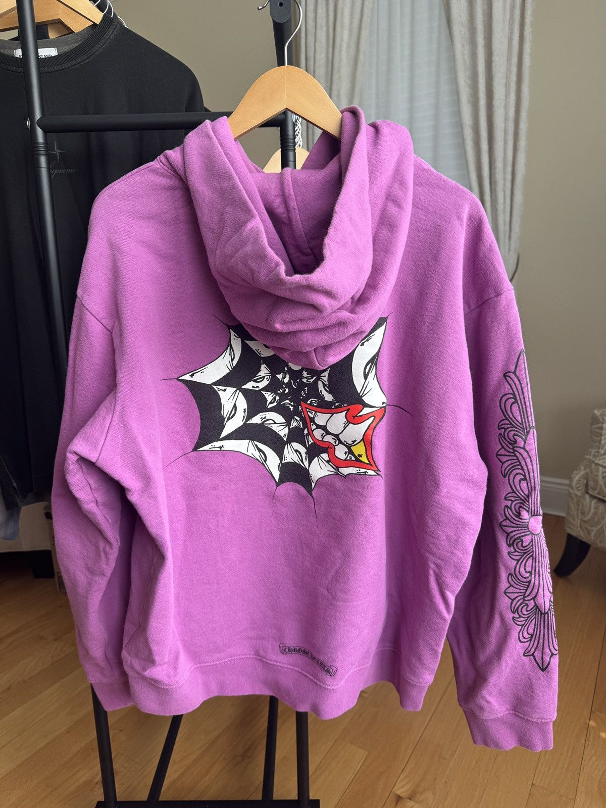 Chrome Hearts Chrome Hearts Matty Boy Web Hoodie 'Purple' Size US XXL / EU 58 / 5 - 3 Thumbnail