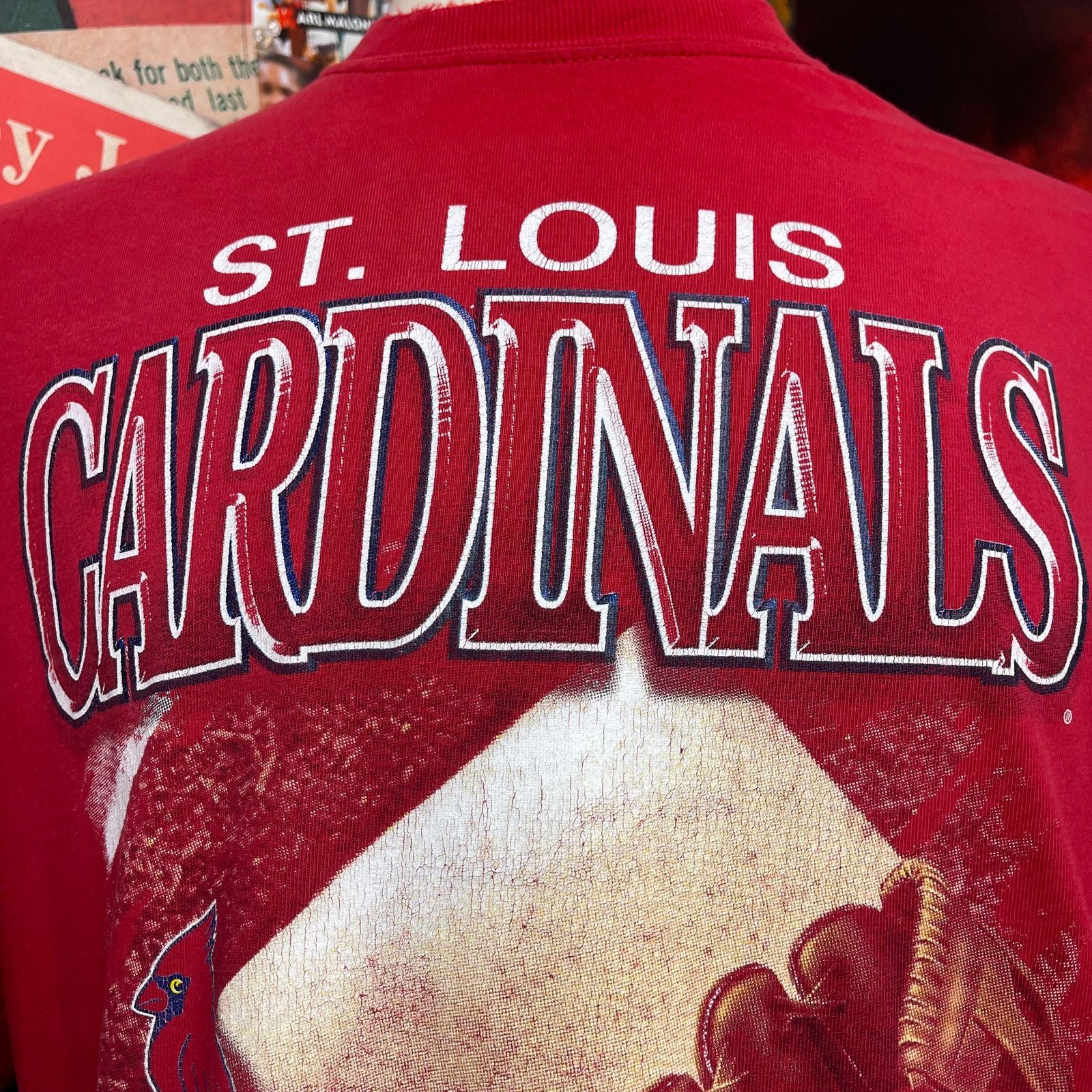 Vintage Trashed Vintage St. Louis Cardinals 2001 MLB Tee Size US XL / EU 56 / 4 - 2 Thumbnail