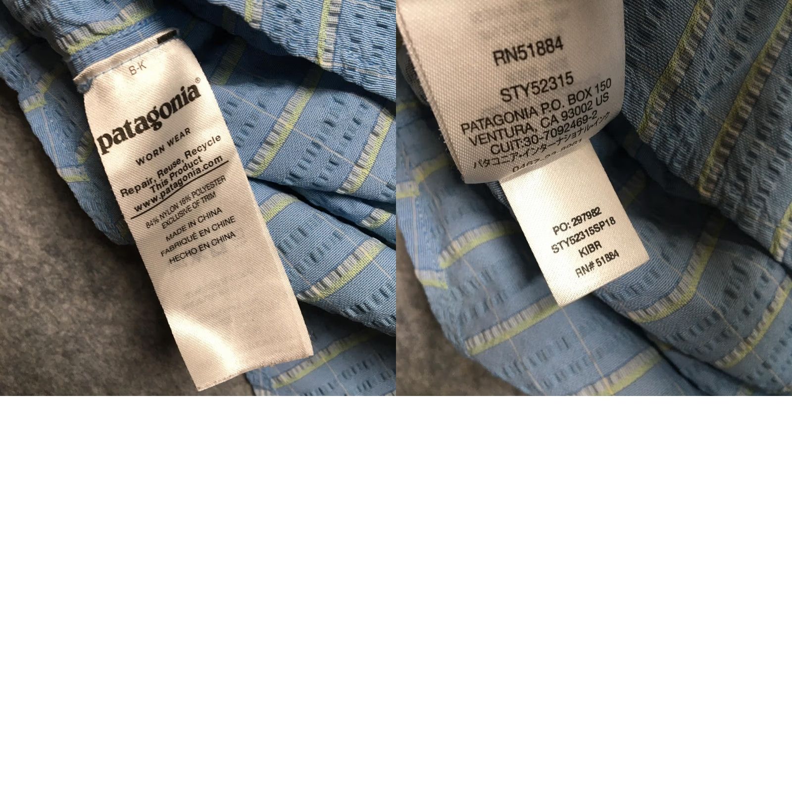 Patagonia Patagonia Shirt Mens Large Blue Stripe Snap Front Vented Fishing STY52315 Pucker Size US L / EU 52-54 / 3 - 9 Thumbnail