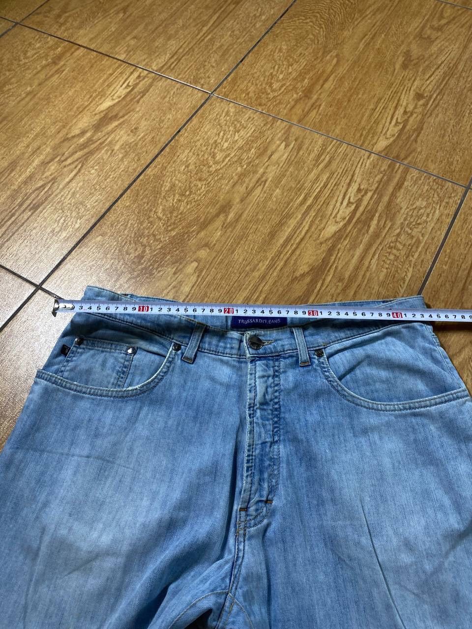 Trussardi × Vintage Vintage Short Denim Trussardi Flared Style Double Waist Size US 32 / EU 48 - 19 Thumbnail