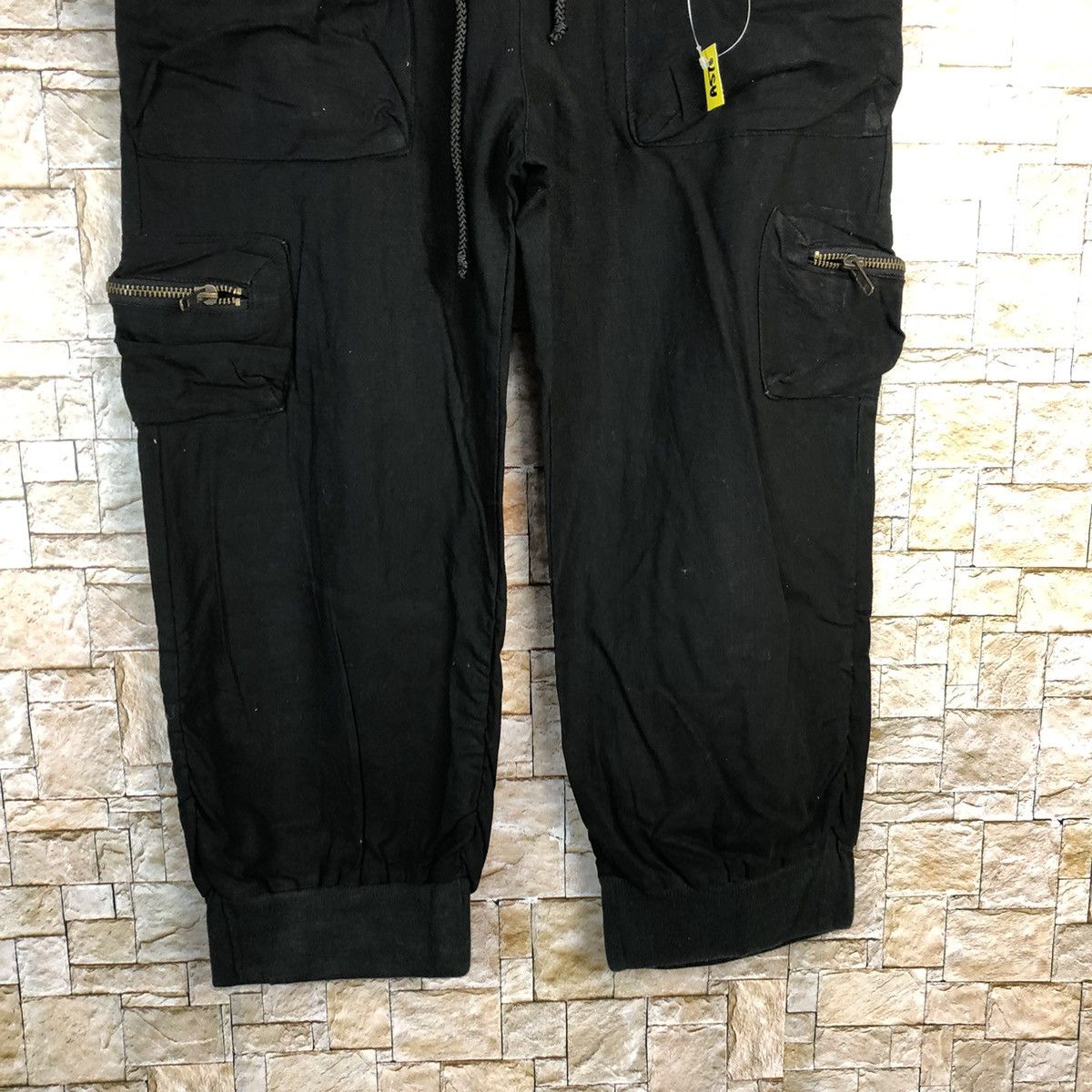 Japanese Brand Hucom Black Multipocket Cropped Pants #A378 Size 31" - 6 Thumbnail