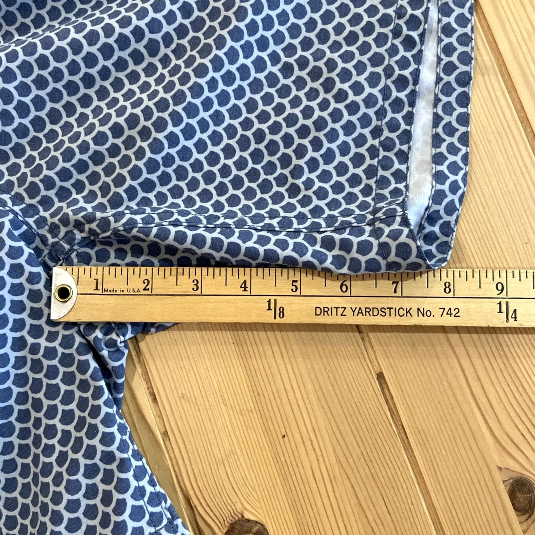 Faherty Faherty Board Shorts Mens 38 Blue Geometric Pattern Swim Bottom Drawstring Pockets Stretch Size US 38 / EU 54 - 4 Thumbnail