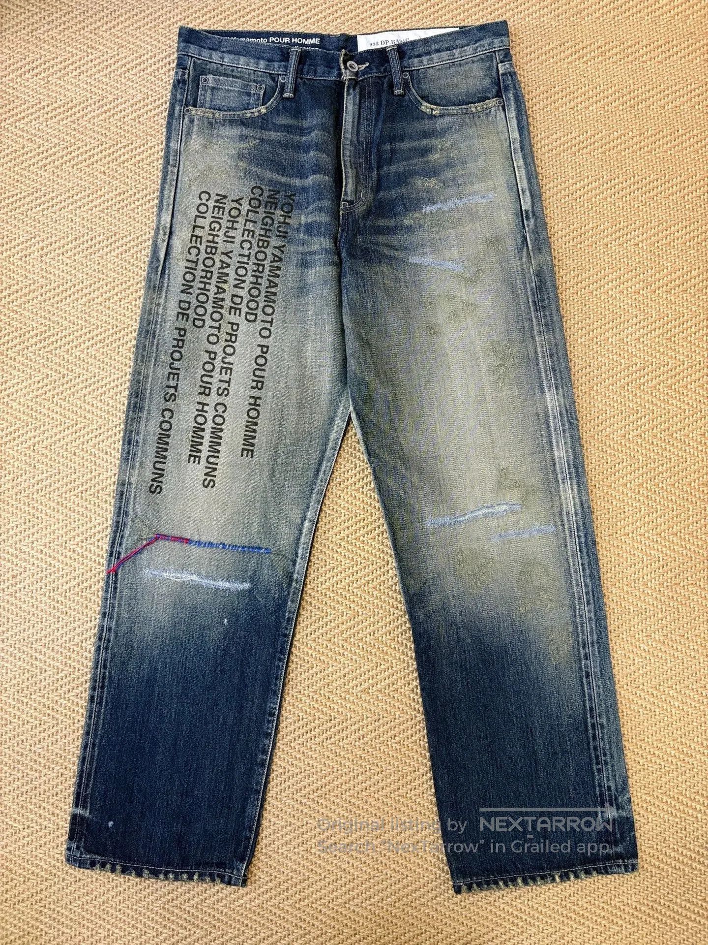 Yohji Yamamoto Neighborhood x Yohji Yamamoto Denim Jeans. Size US 26 / EU 42 - 1 Thumbnail
