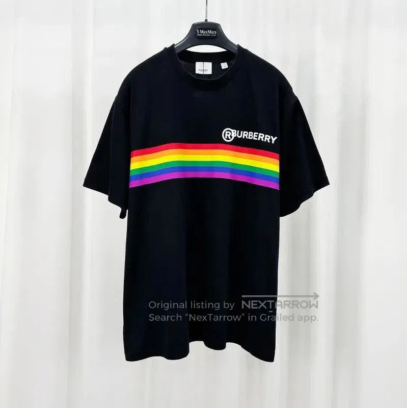 Burberry Burberry Summer Black Cotton Striped T. Size US M / EU 48-50 / 2 - 1 Thumbnail