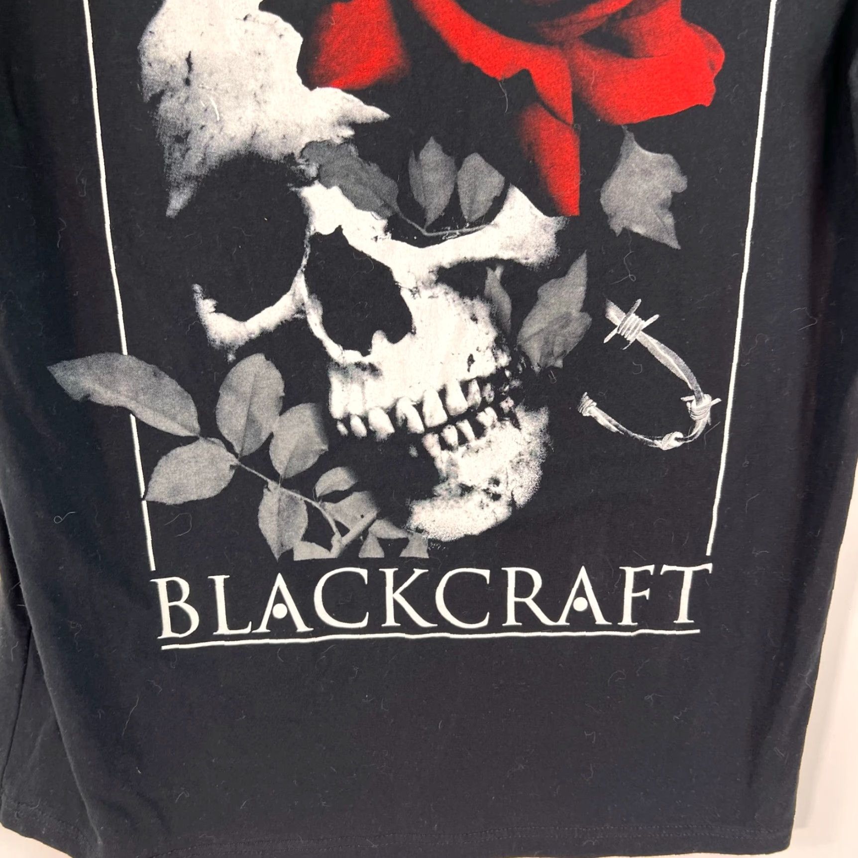 Vintage VINTAGE Black Craft T-Shirt Men Adult Medium Crew Neck Short Sleeve Graphic Skull Red Rose Casual Tee Black 2 Sided 90s Size US M / EU 48-50 / 2 - 5 Thumbnail