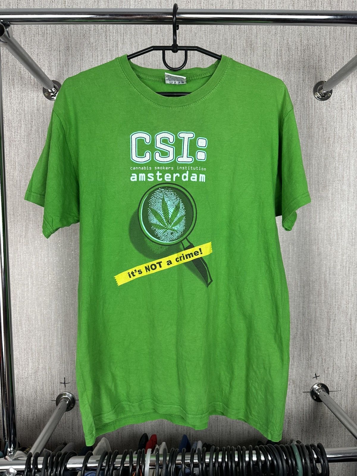 Vintage CSI: Cannabis Smokers Institution Amsterdam Marijuana Tee Size US M / EU 48-50 / 2 - 2 Thumbnail