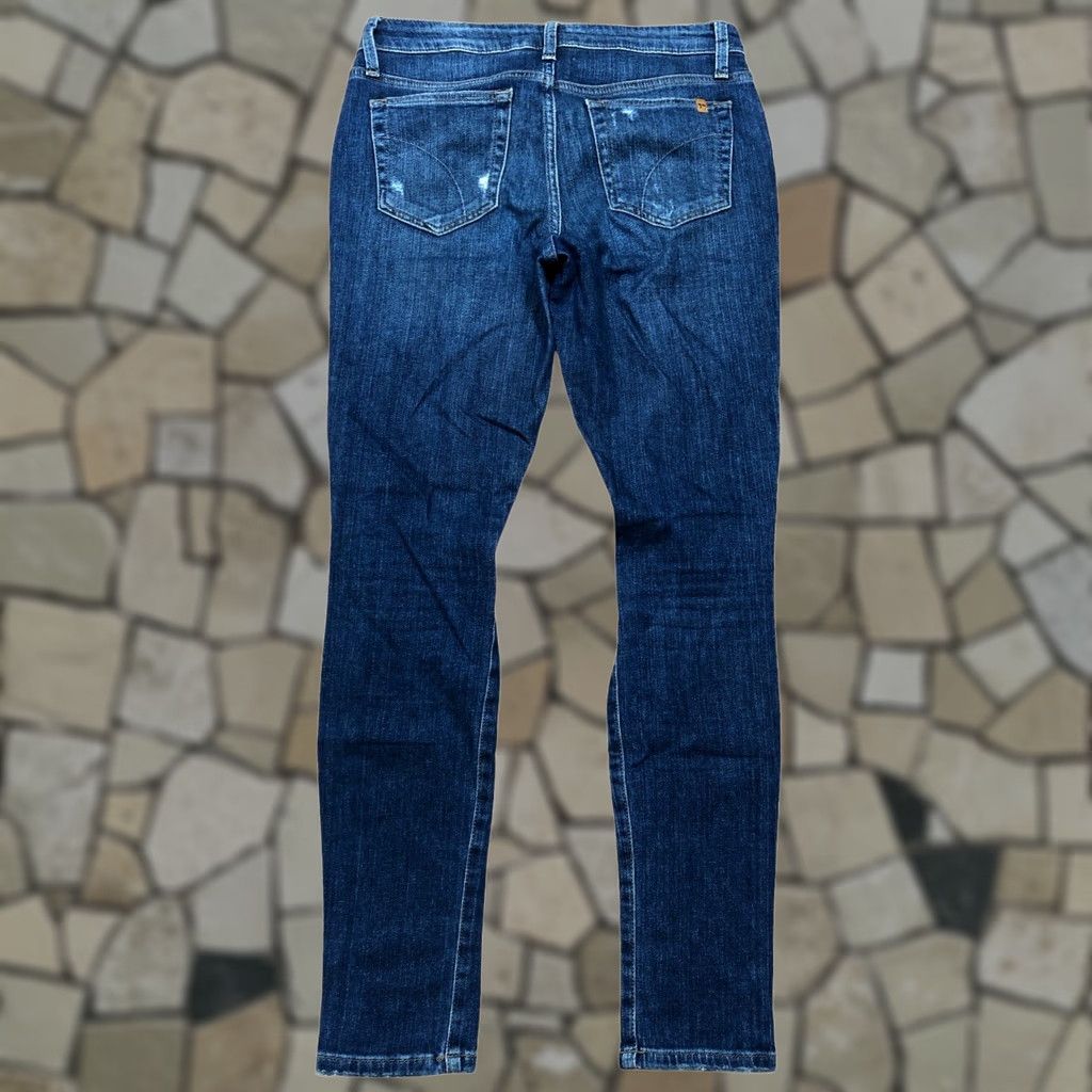 Vintage Joe's Jeans Blue Denim Pants Jeans Slim Distressed 27x29 Womens Mid Rise 5-Pocket Denim Blue Baggy Classic Modern Bohemian City USA 27x29 Womens Size 27" / US 4 / IT 40 - 1 Thumbnail