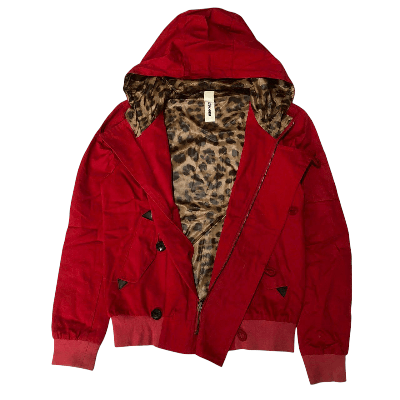 Attachment Vintage Attachment Hooded Jacket w/ Leopard Lining Size US M / EU 48-50 / 2 - 2 Thumbnail