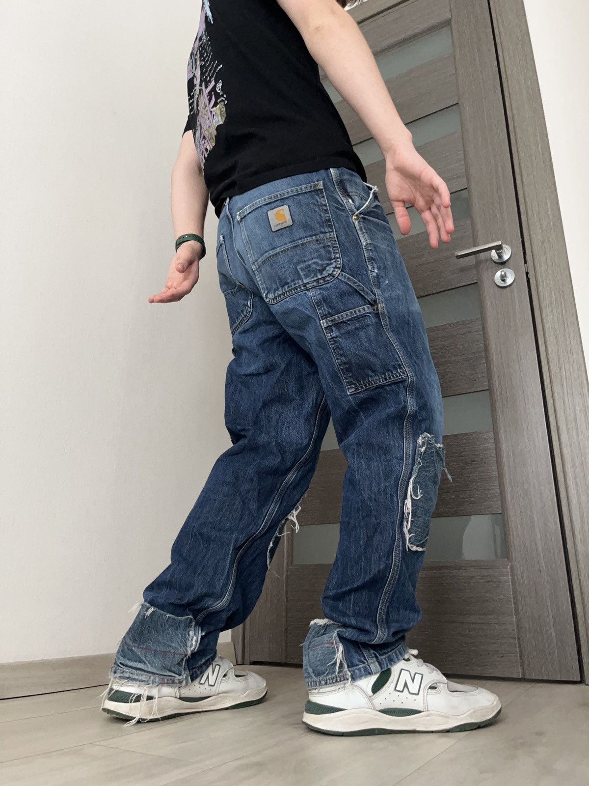 Carhartt 🔥90's Carhartt Double Knee Faded Y2k Carpenters Work Jeans Size US 32 / EU 48 - 18 Thumbnail