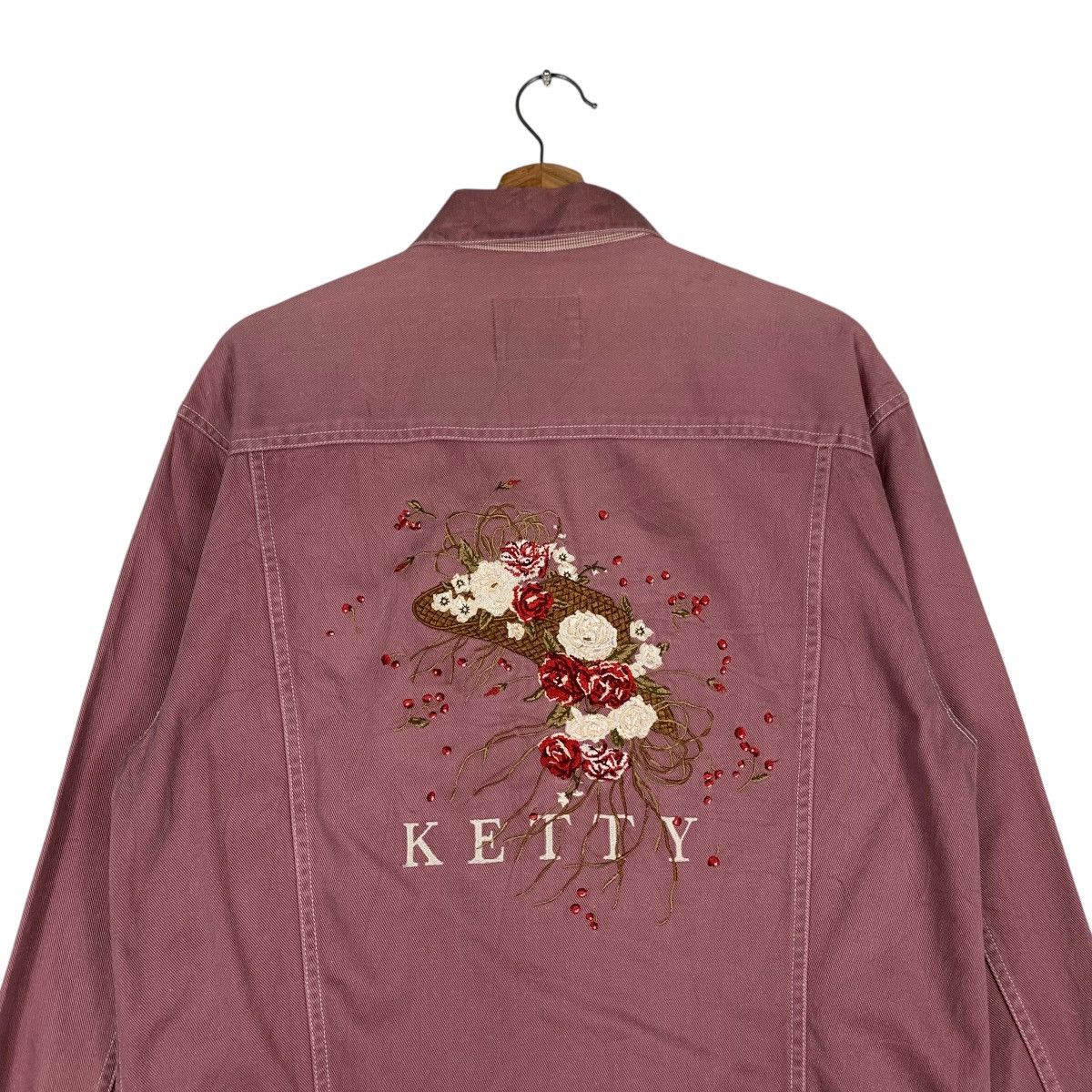 Japanese Brand KETTY Embroidery Big Logo Pink Jacket #1398-C63 Size M / US 6-8 / IT 42-44 - 2 Thumbnail