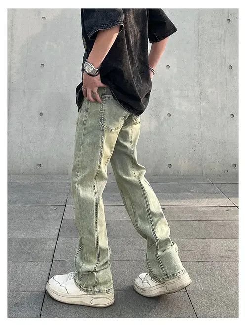 Japanese Brand × Jean Pants Men's washed distressed straight bootcut jeans Size US 32 / EU 48 - 3 Thumbnail