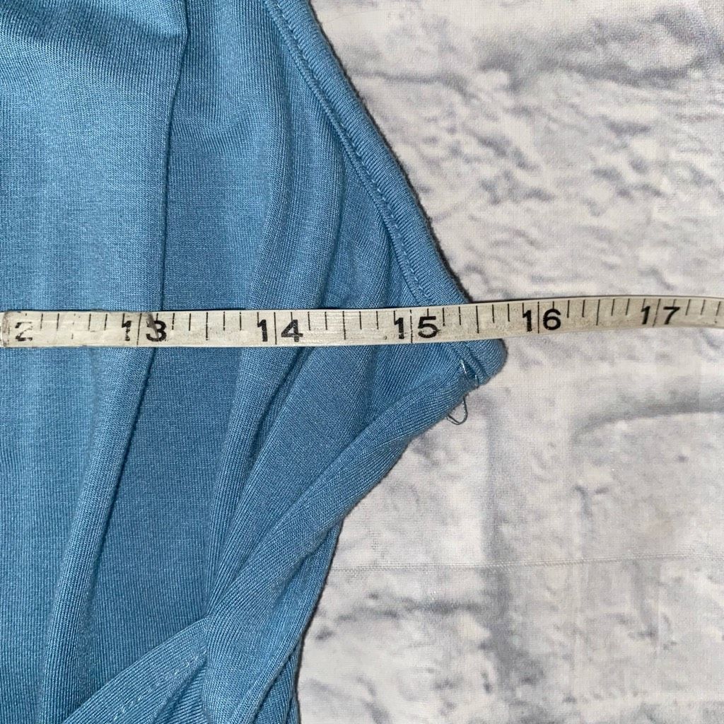 Other Women M sleeveless wide leg Flowy jumpsuit w/tie belt blue Size 30" / US 8 / IT 44 - 9 Thumbnail